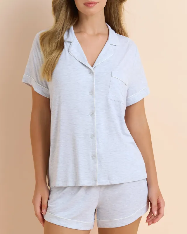 Super Soft Knit Shortie Set Grey made by Léays