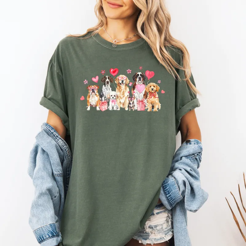 Valentine's Day Dogs, Adorable, Love, Comfort Colors T-Shirt sold by Refinery Number One
