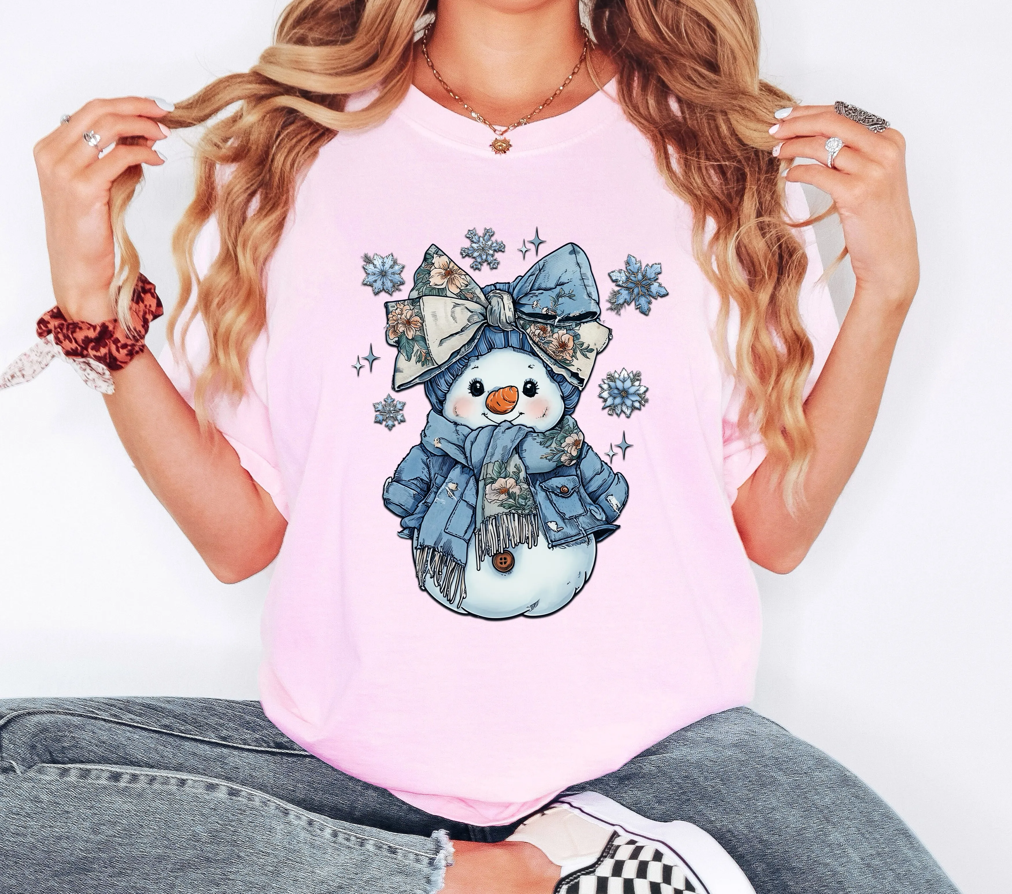Snow Woman, Freezing Season, Cute For Winter, Snow, Adorable, Comfort Colors T-Shirt sold by Refinery Number One product image thumbnail 5
