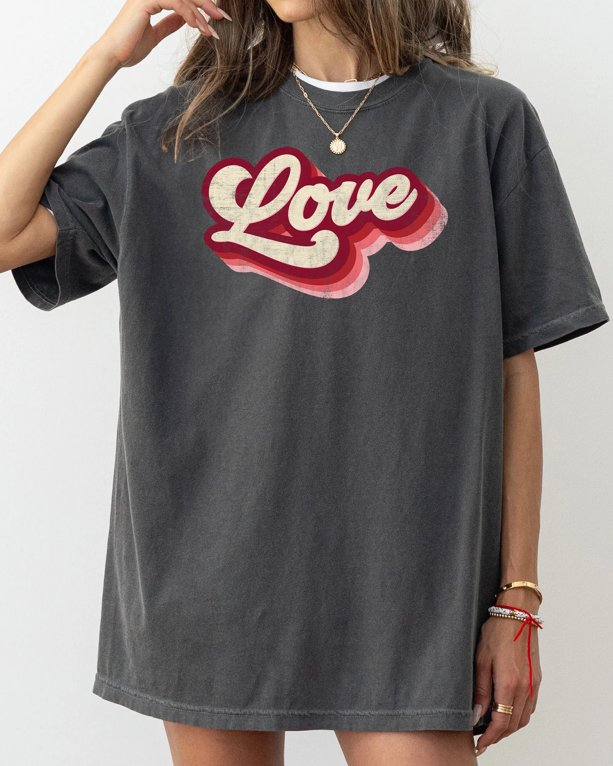 Retro Love Vintage Valentine’s Day Gospel Print Faith and Warmth Comfort Colors Tee sold by Refinery Number One product image thumbnail 3