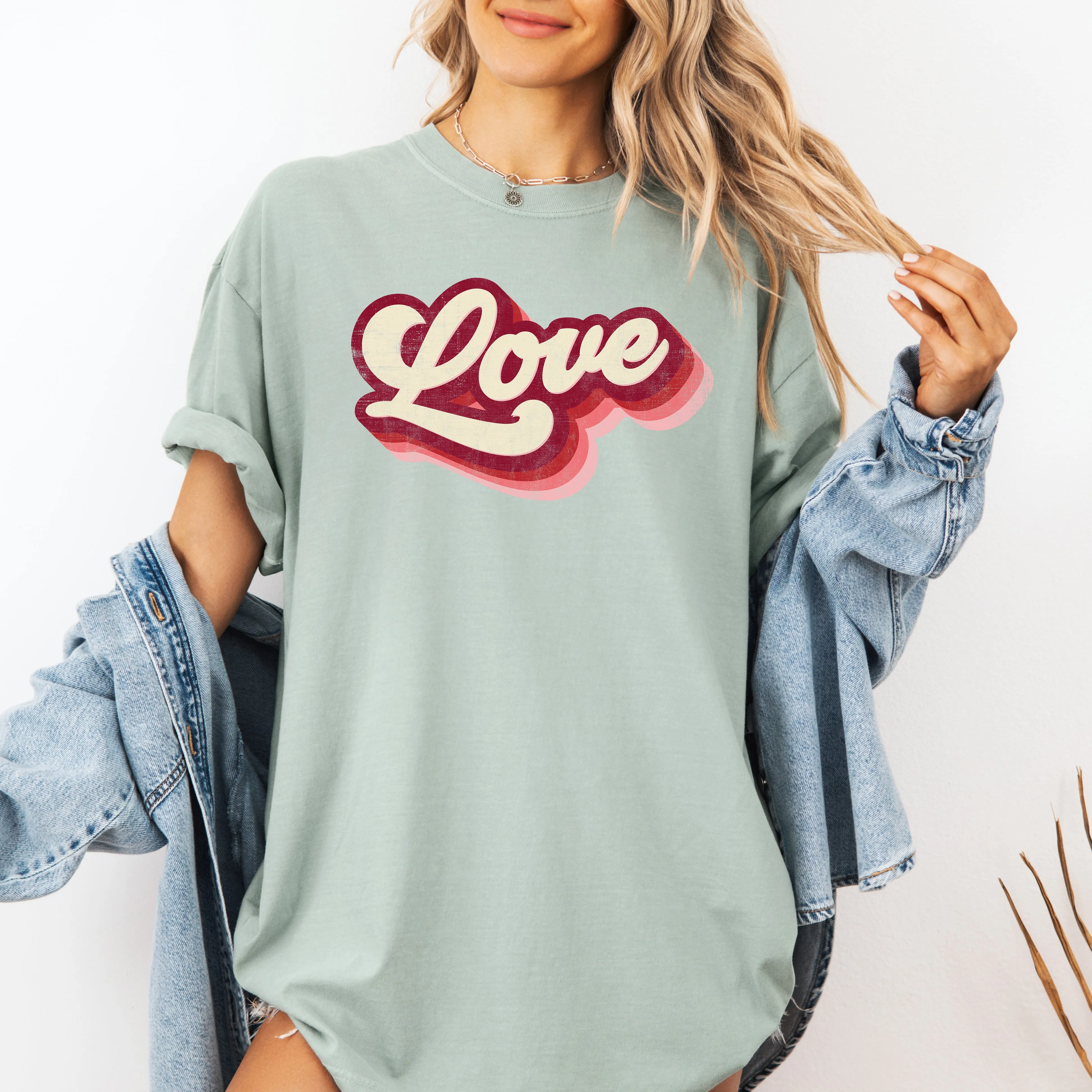 Retro Love Vintage Valentine’s Day Gospel Print Faith and Warmth Comfort Colors Tee sold by Refinery Number One product image thumbnail 5