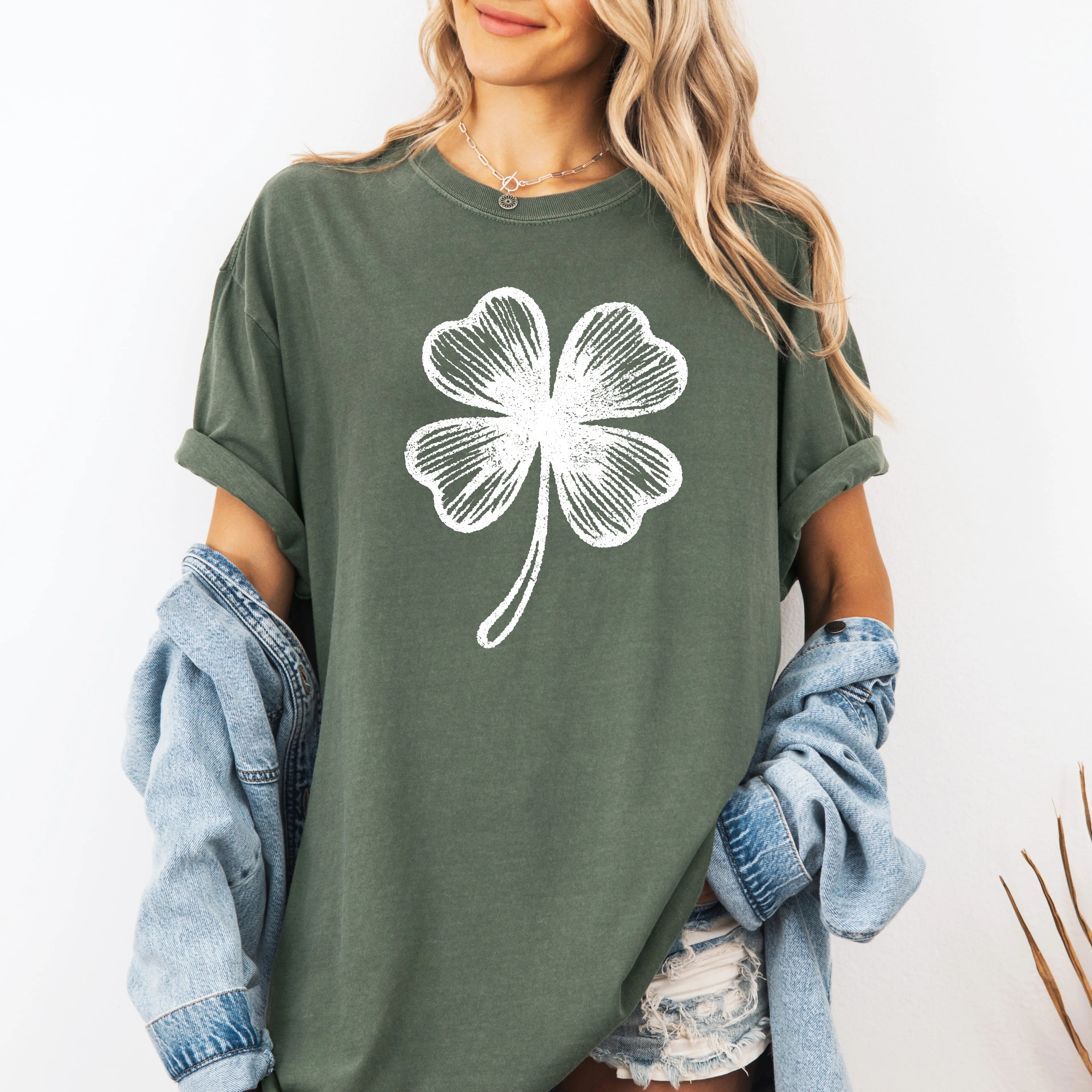 Classic Shamrock, Vintage, St. Patrick's Day, Comfort Colors T-Shirt sold by Refinery Number One product image thumbnail 4