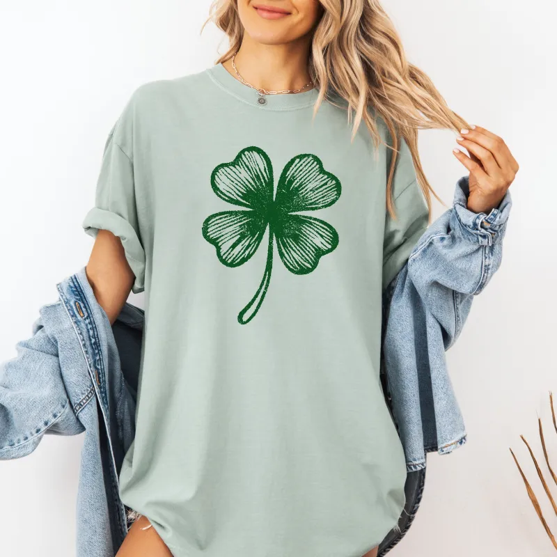 Classic Shamrock, Vintage, St. Patrick's Day, Comfort Colors T-Shirt sold by Refinery Number One