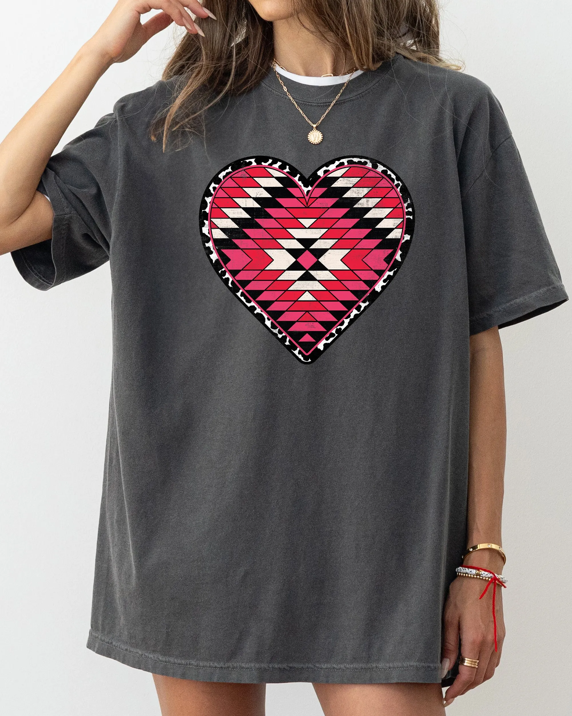 Aztec Cowboy Heart, Western, Valentine's Day, Comfort Colors T-Shirt sold by Refinery Number One product image thumbnail 5