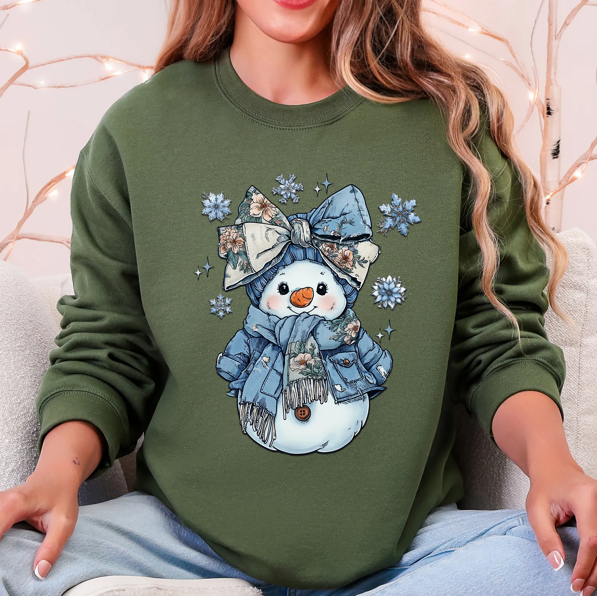 Snow Woman, Freezing Season, Cute For Winter, Snow, Adorable Sweatshirt sold by Refinery Number One product image thumbnail 4