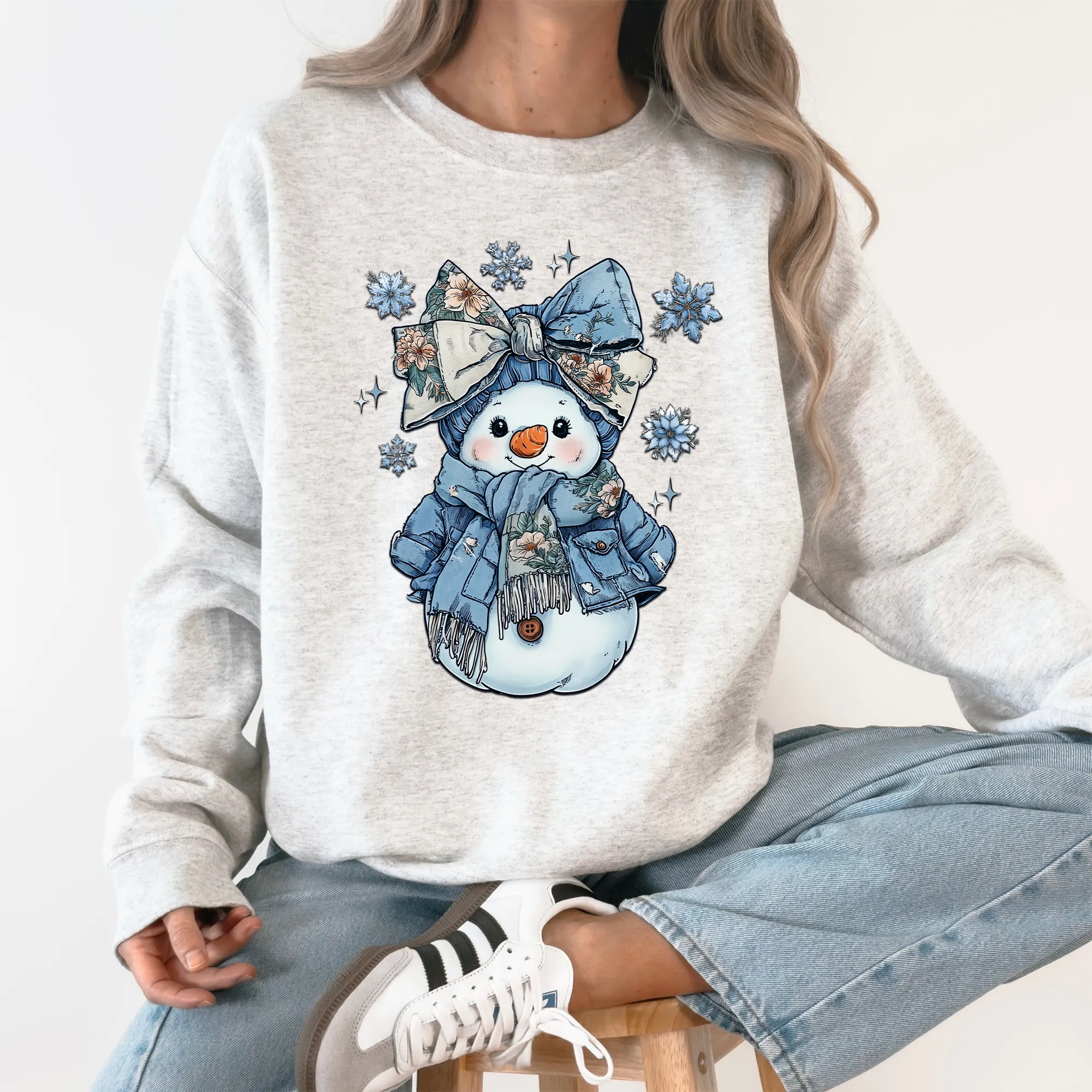 Snow Woman, Freezing Season, Cute For Winter, Snow, Adorable Sweatshirt sold by Refinery Number One