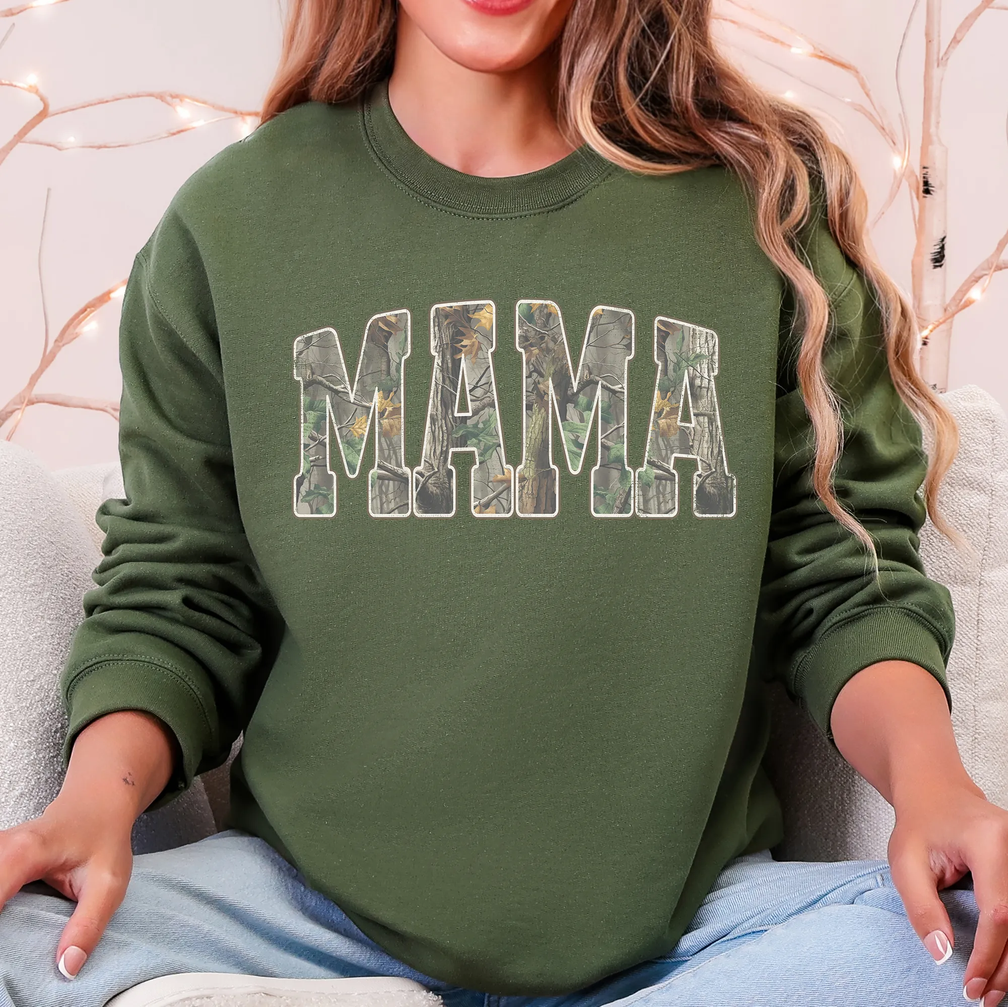 Mama, Camouflage, Mother's Day, Camo, Mom Gift, Hunting, Outdoors Sweatshirt sold by Refinery Number One