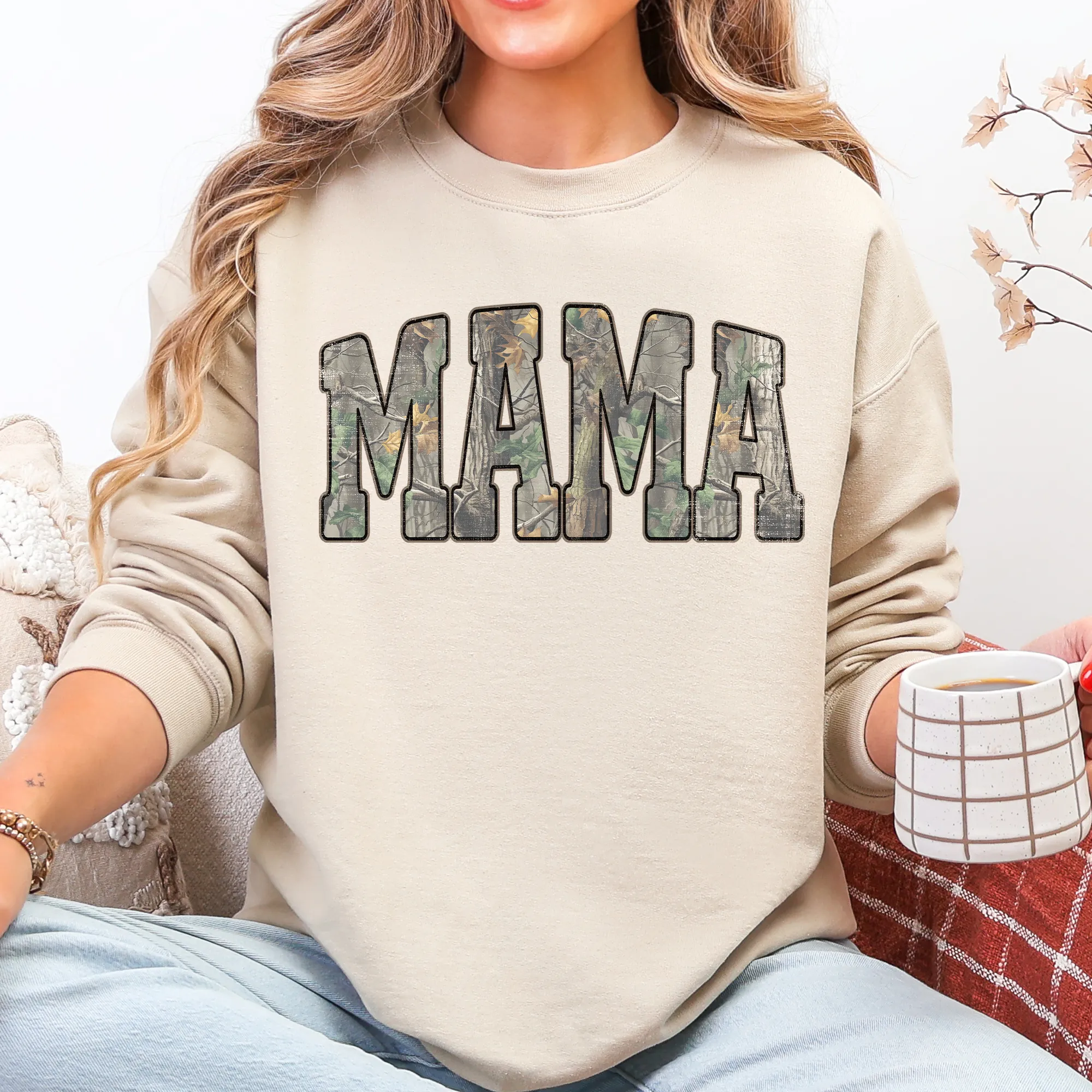 Camo Mama, Mother's Day, Mom Gift, Camouflage, Hunting, Outdoors Sweatshirt sold by Refinery Number One