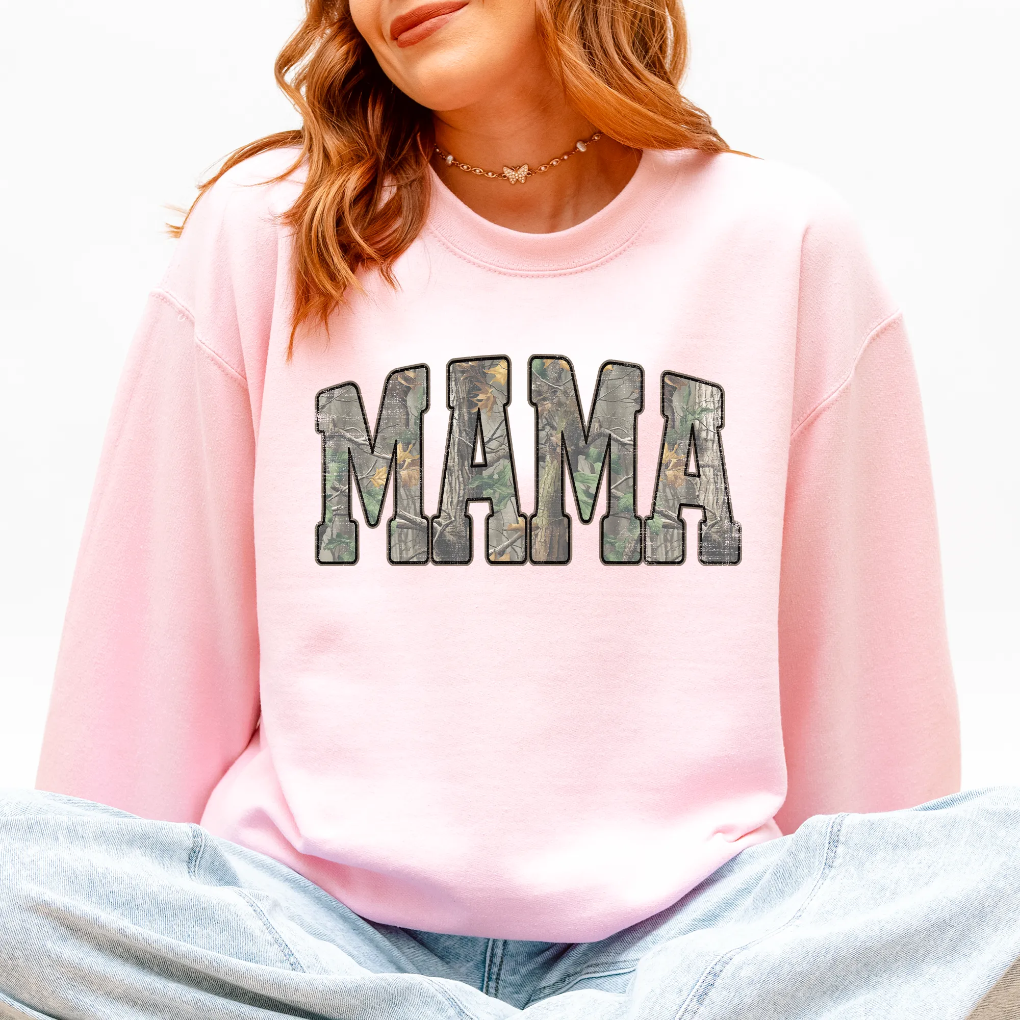 Camo Mama, Mother's Day, Mom Gift, Camouflage, Hunting, Outdoors Sweatshirt sold by Refinery Number One product image thumbnail 4