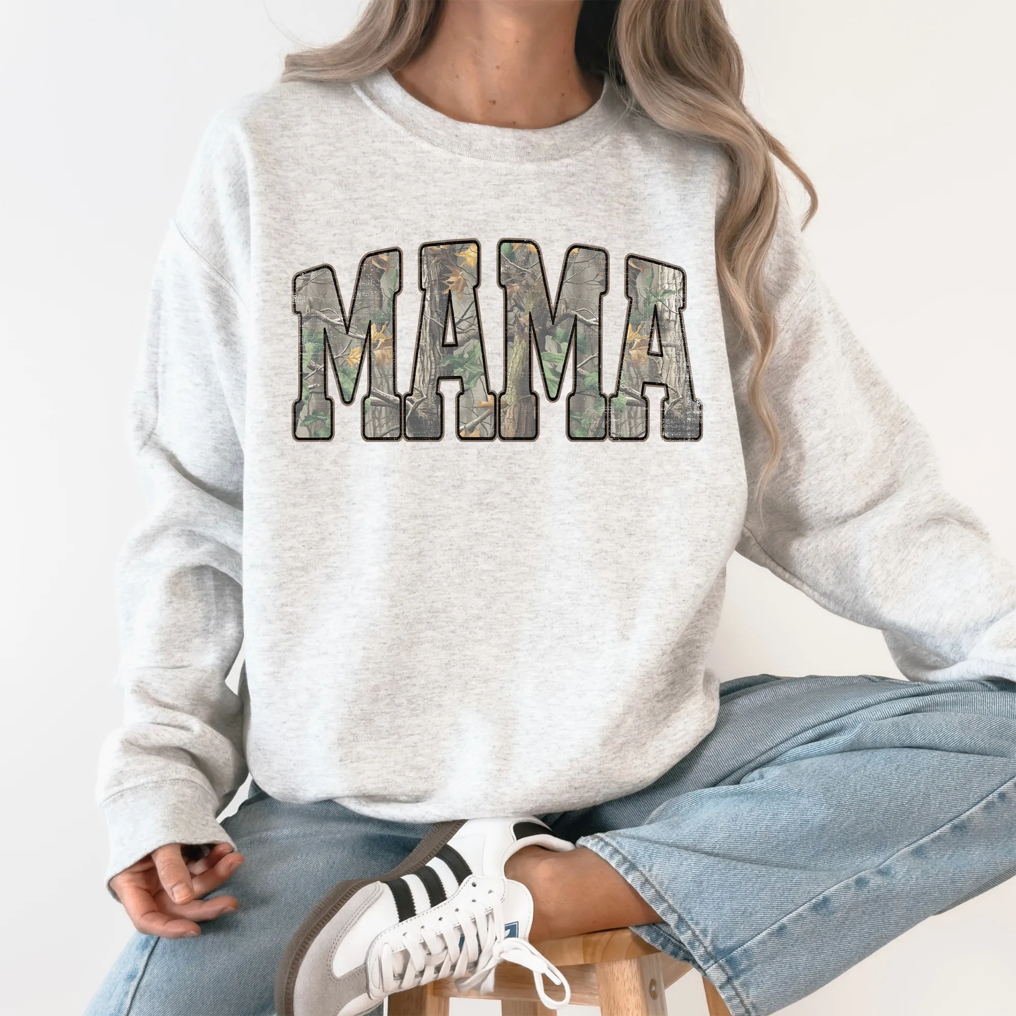 Camo Mama, Mother's Day, Mom Gift, Camouflage, Hunting, Outdoors Sweatshirt sold by Refinery Number One product image thumbnail 3