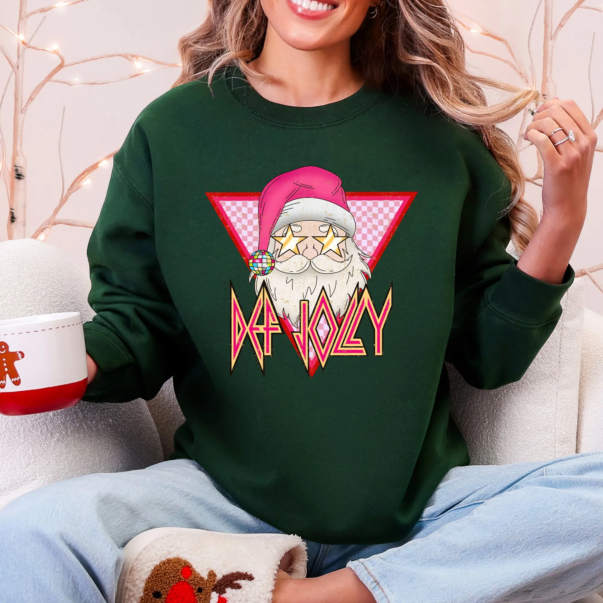 Def Jolly, Santa, Retro, Christmas, Funny Sweatshirt sold by Refinery Number One product image thumbnail 4