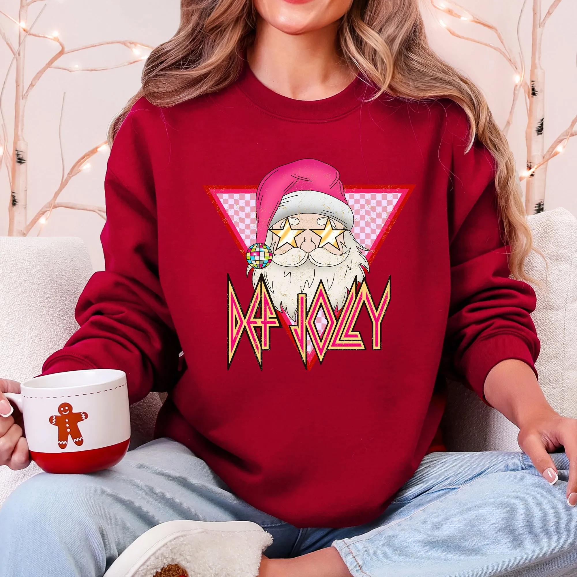 Def Jolly, Santa, Retro, Christmas, Funny Sweatshirt sold by Refinery Number One product image thumbnail 5