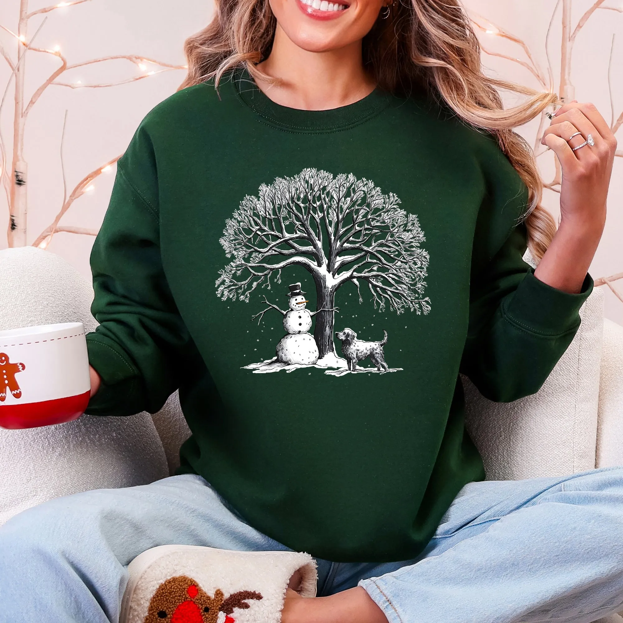 Snowman Dog, Christmas, Snow, Pets Sweatshirt sold by Refinery Number One product image thumbnail 5