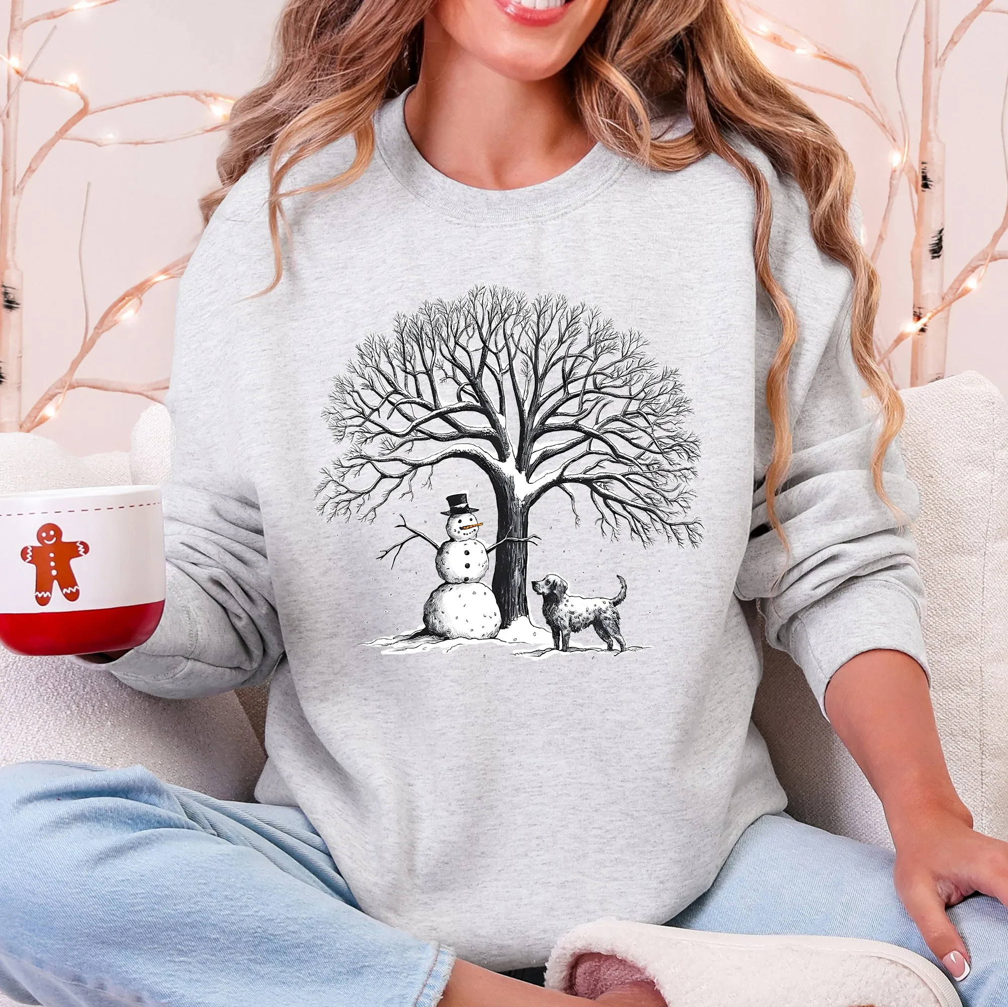Snowman Dog, Christmas, Snow, Pets Sweatshirt sold by Refinery Number One product image thumbnail 2