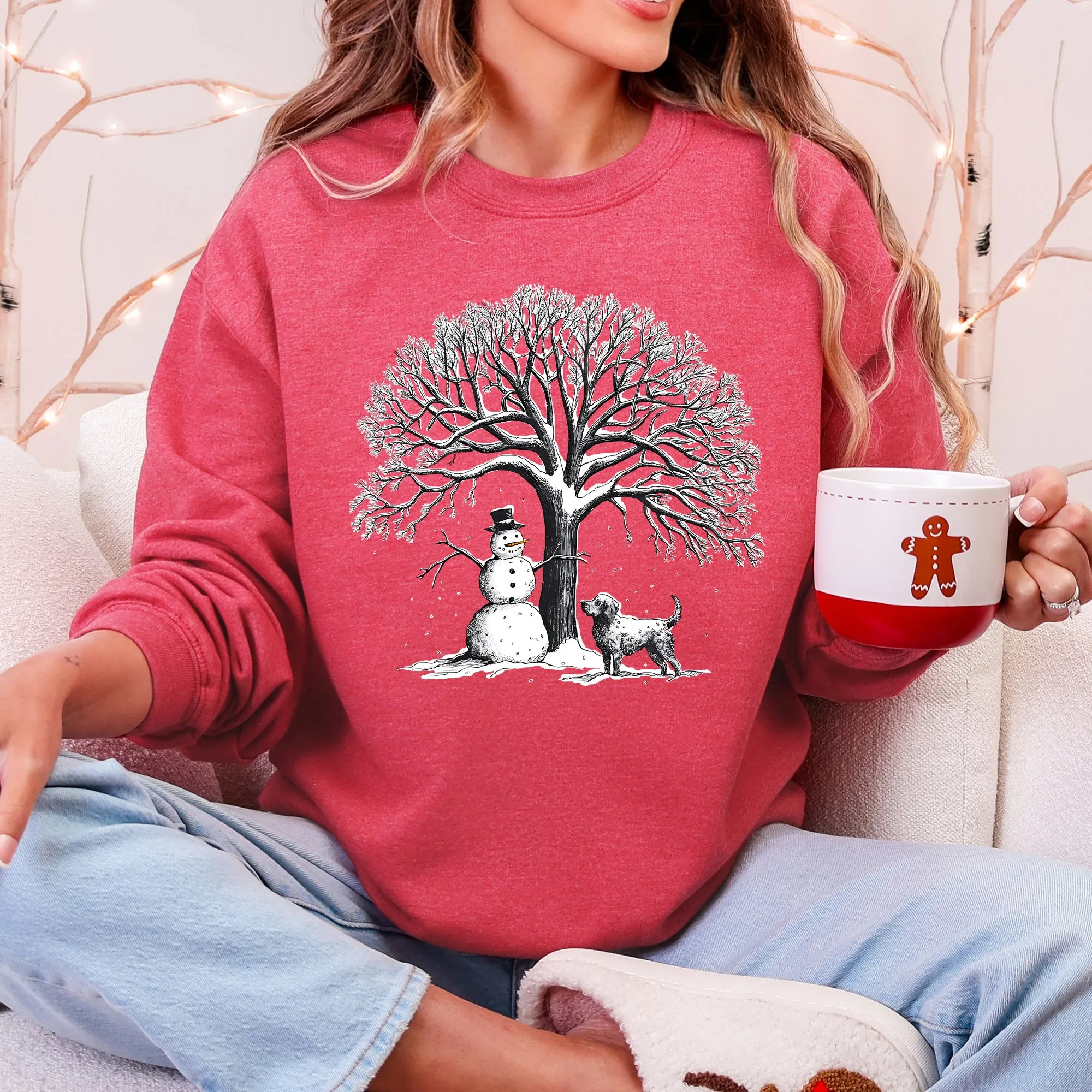 Snowman Dog, Christmas, Snow, Pets Sweatshirt sold by Refinery Number One product image thumbnail 4