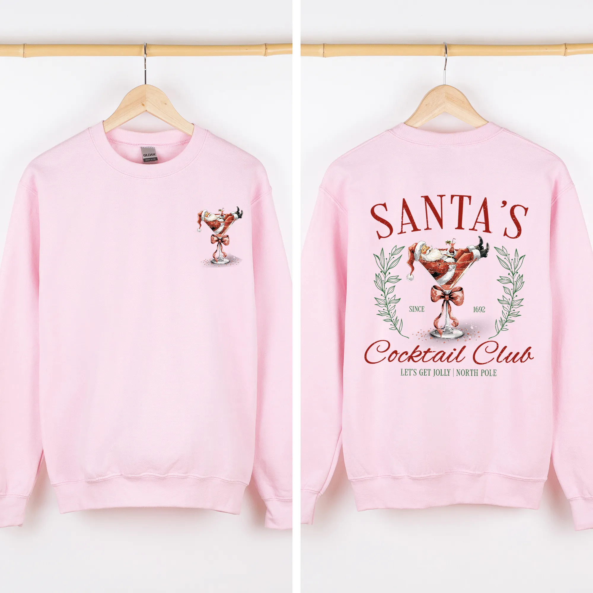 Santa's Cocktail Club, Christmas, Tipsy, Cute, Party Sweatshirt sold by Refinery Number One product image thumbnail 3