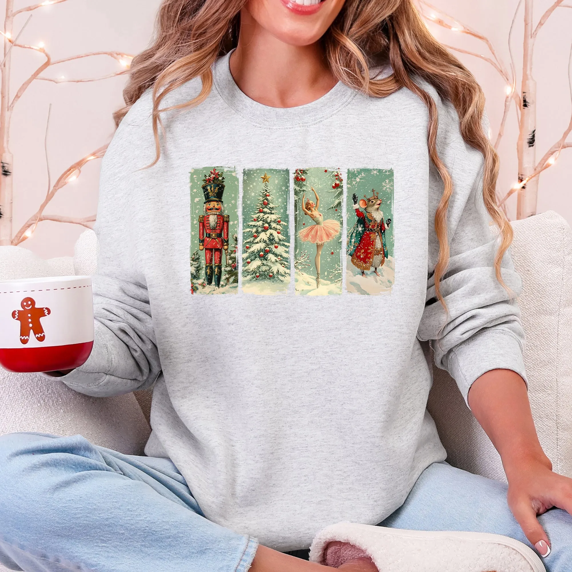 Nutcracker Ballet, Santa, Christmas, Retro Sweatshirt sold by Refinery Number One product image thumbnail 4