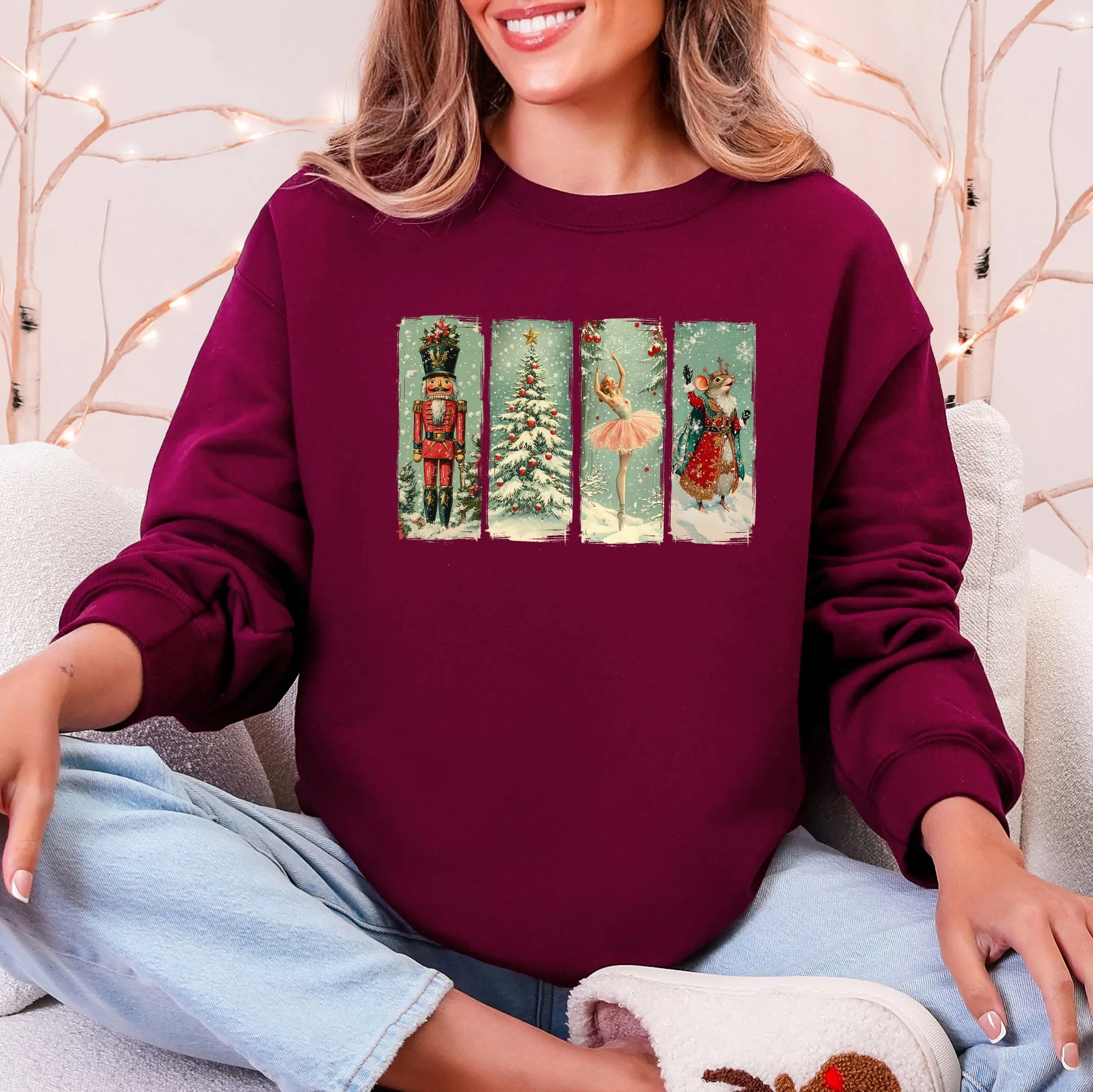 Nutcracker Ballet, Santa, Christmas, Retro Sweatshirt sold by Refinery Number One product image thumbnail 5