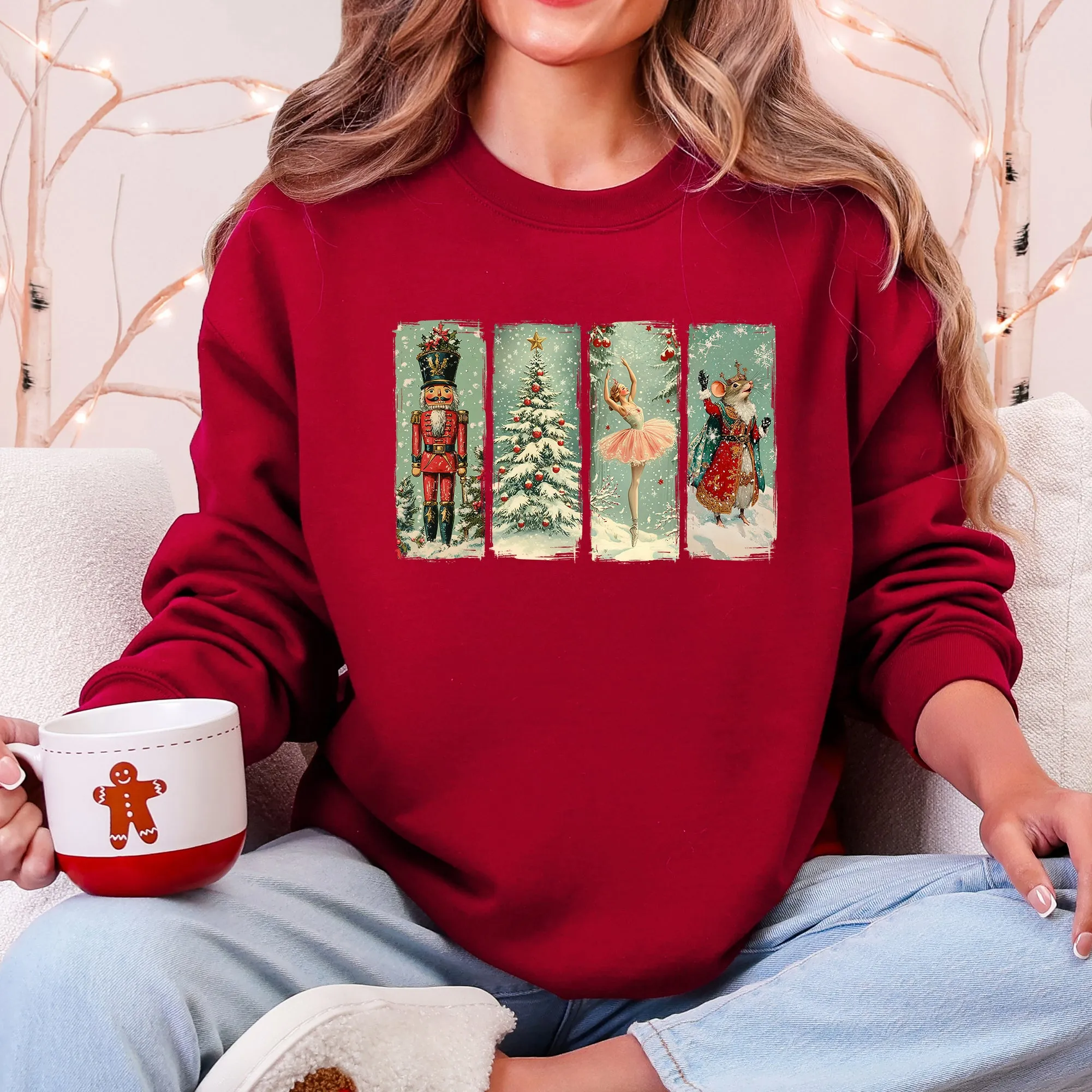 Nutcracker Ballet, Santa, Christmas, Retro Sweatshirt sold by Refinery Number One product image thumbnail 3