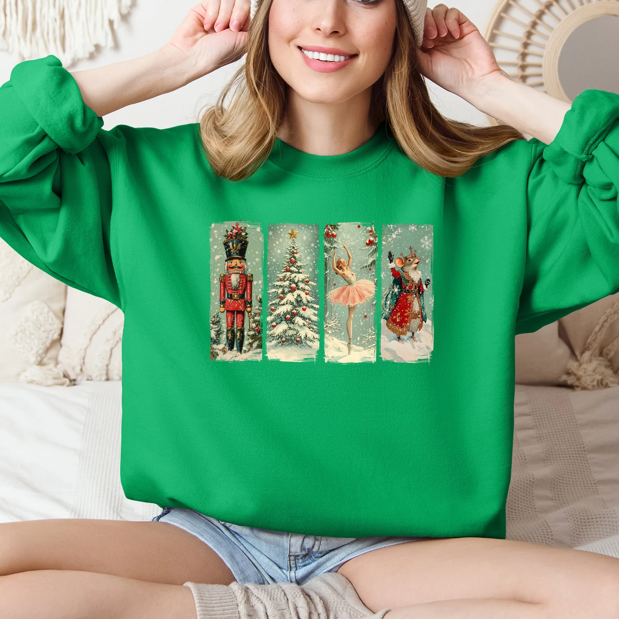 Nutcracker Ballet, Santa, Christmas, Retro Sweatshirt sold by Refinery Number One product image thumbnail 2