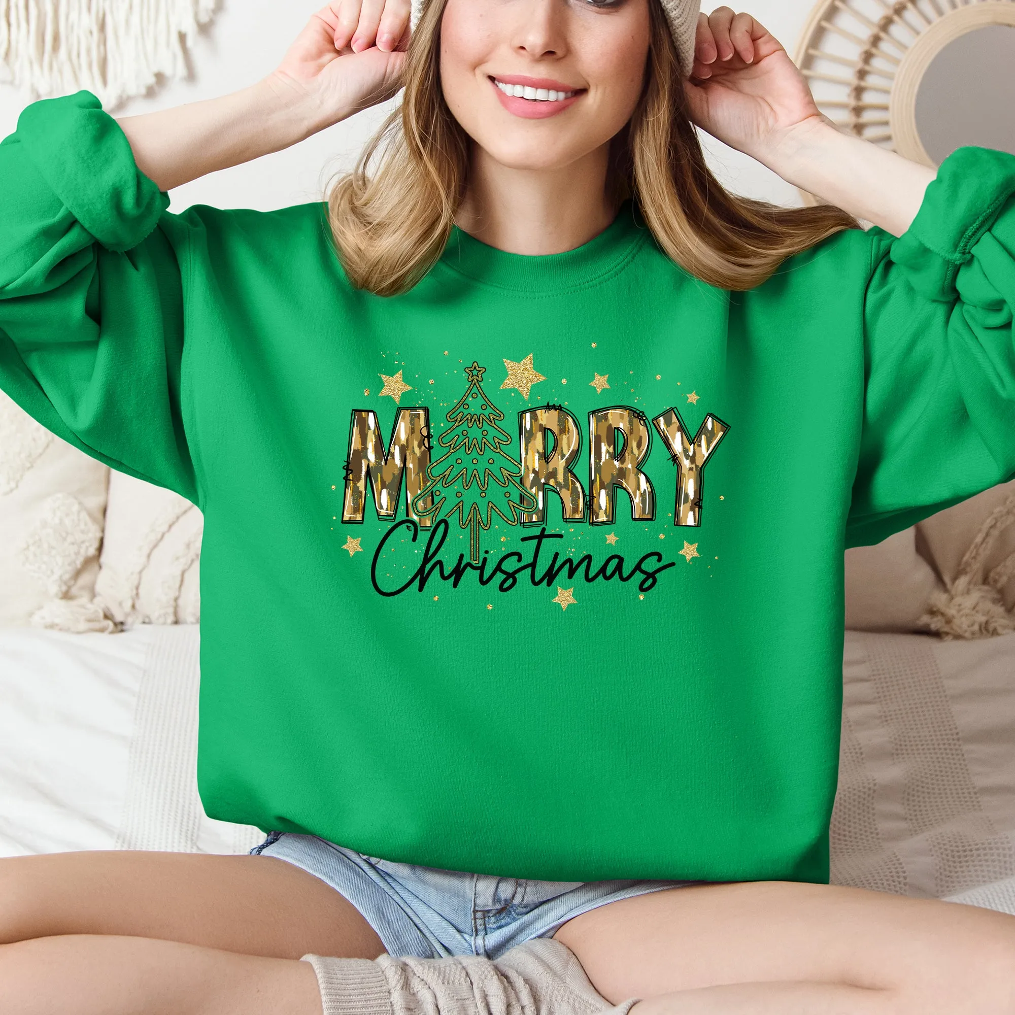 Merry Christmas, Camo, Santa, Christmas Tree Sweatshirt sold by Refinery Number One product image thumbnail 2