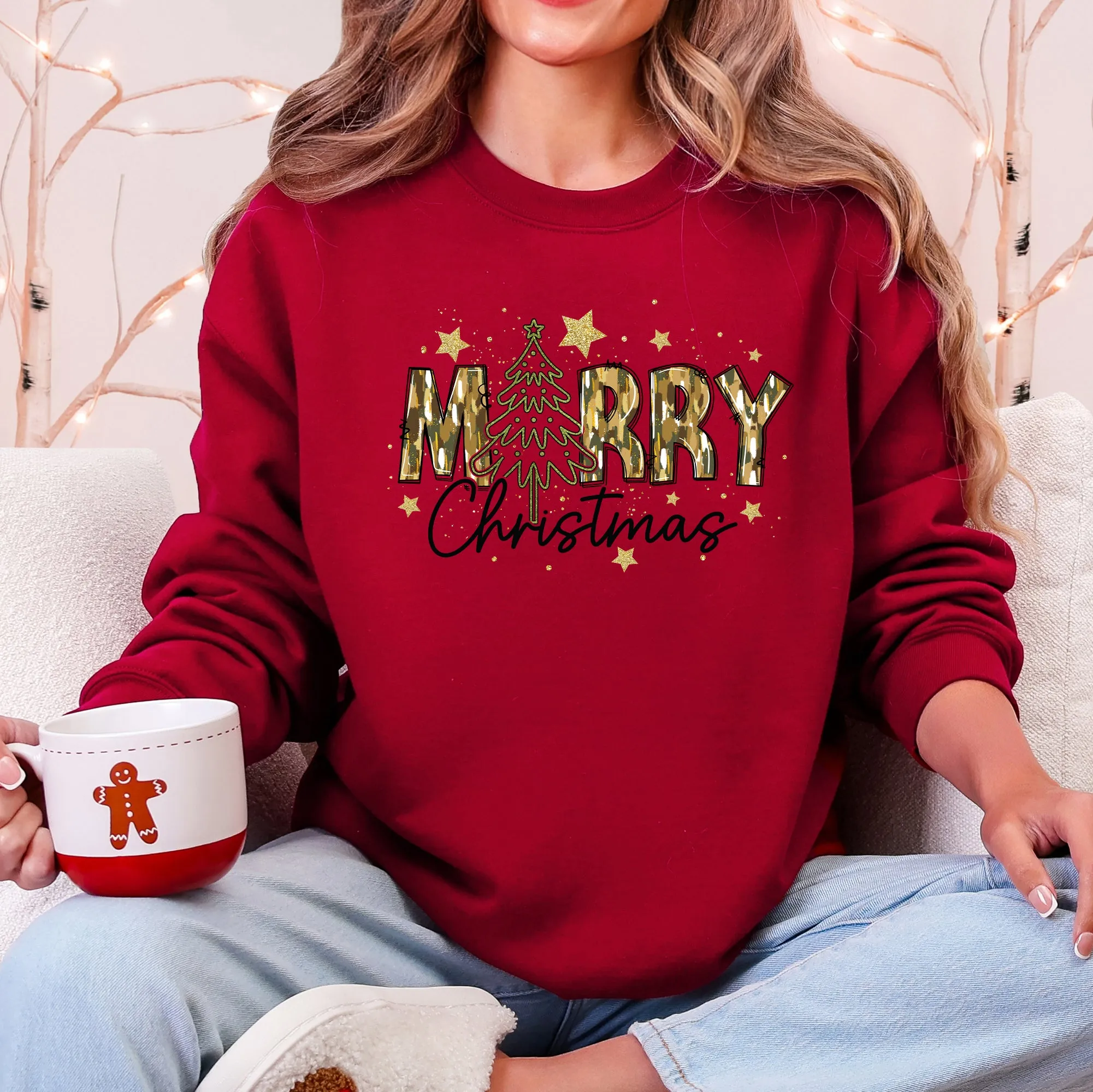 Merry Christmas, Camo, Santa, Christmas Tree Sweatshirt sold by Refinery Number One product image thumbnail 5
