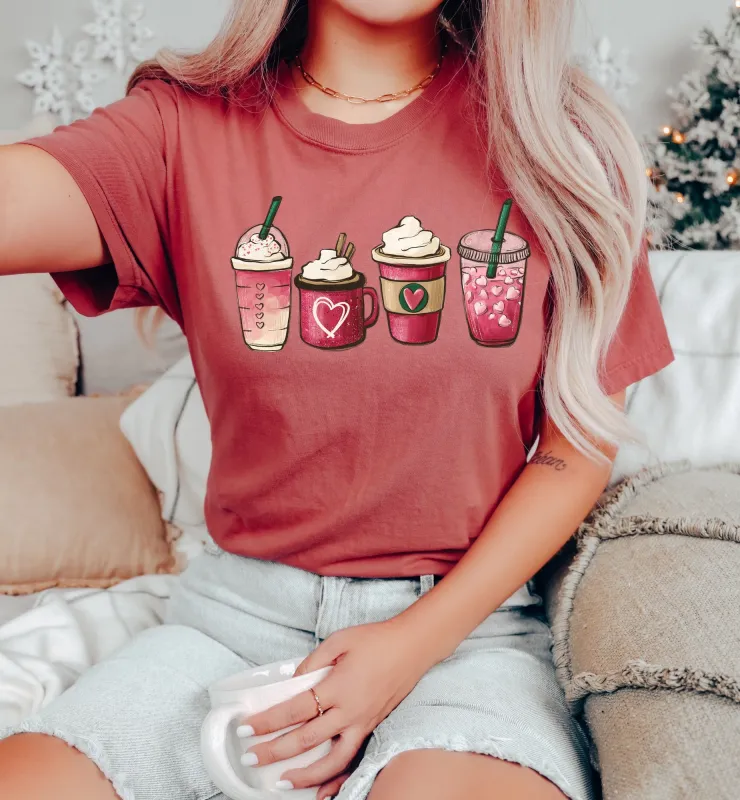 Coffee Lover Valentine's Day Comfort Colors Tshirt sold by Refinery Number One