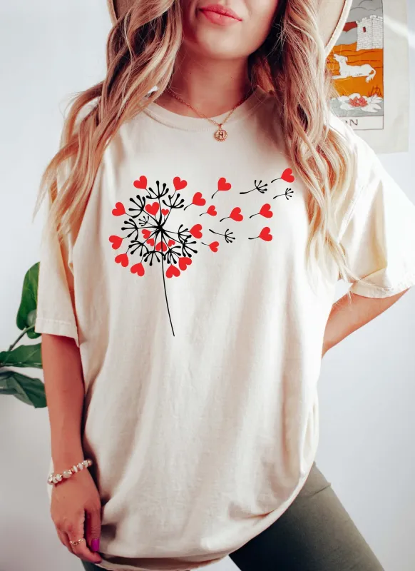 Dandelion Valentine's Day Comfort Colors Tshirt sold by Refinery Number One