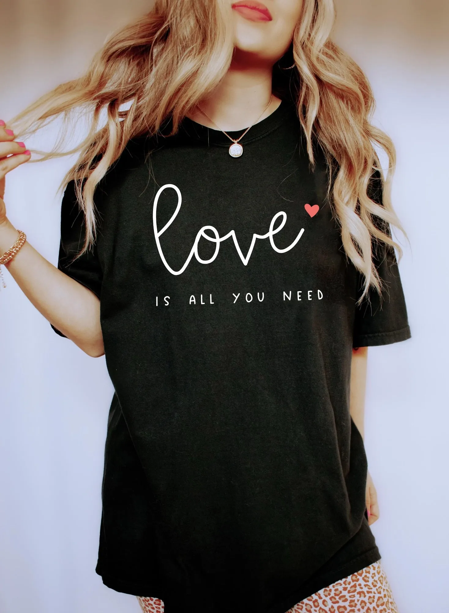Love Is All You Need Valentine's Day Comfort Colors Tshirt sold by Refinery Number One