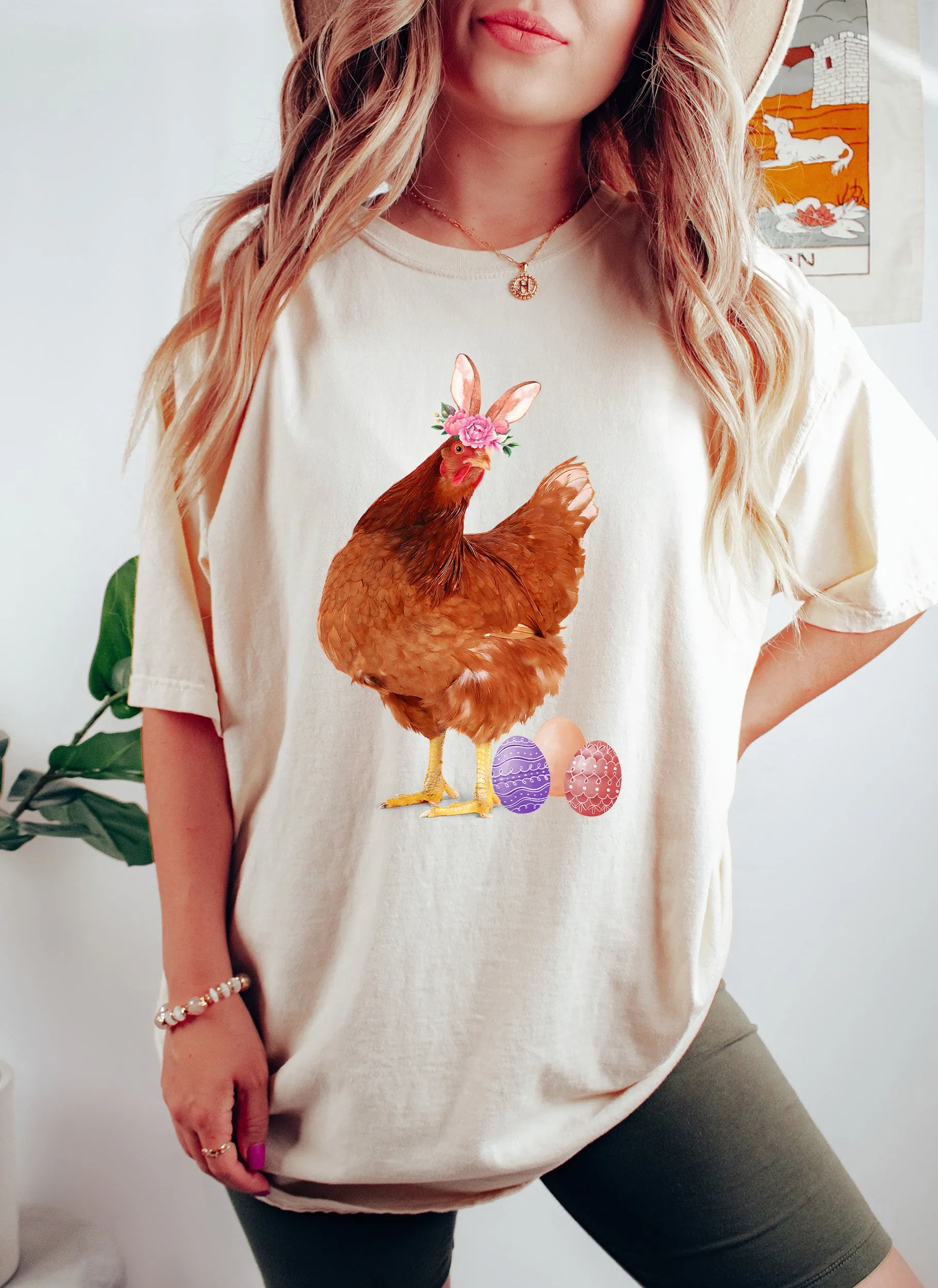 Easter Eggs And Chicken Comfort Colors Tshirt sold by Refinery Number One