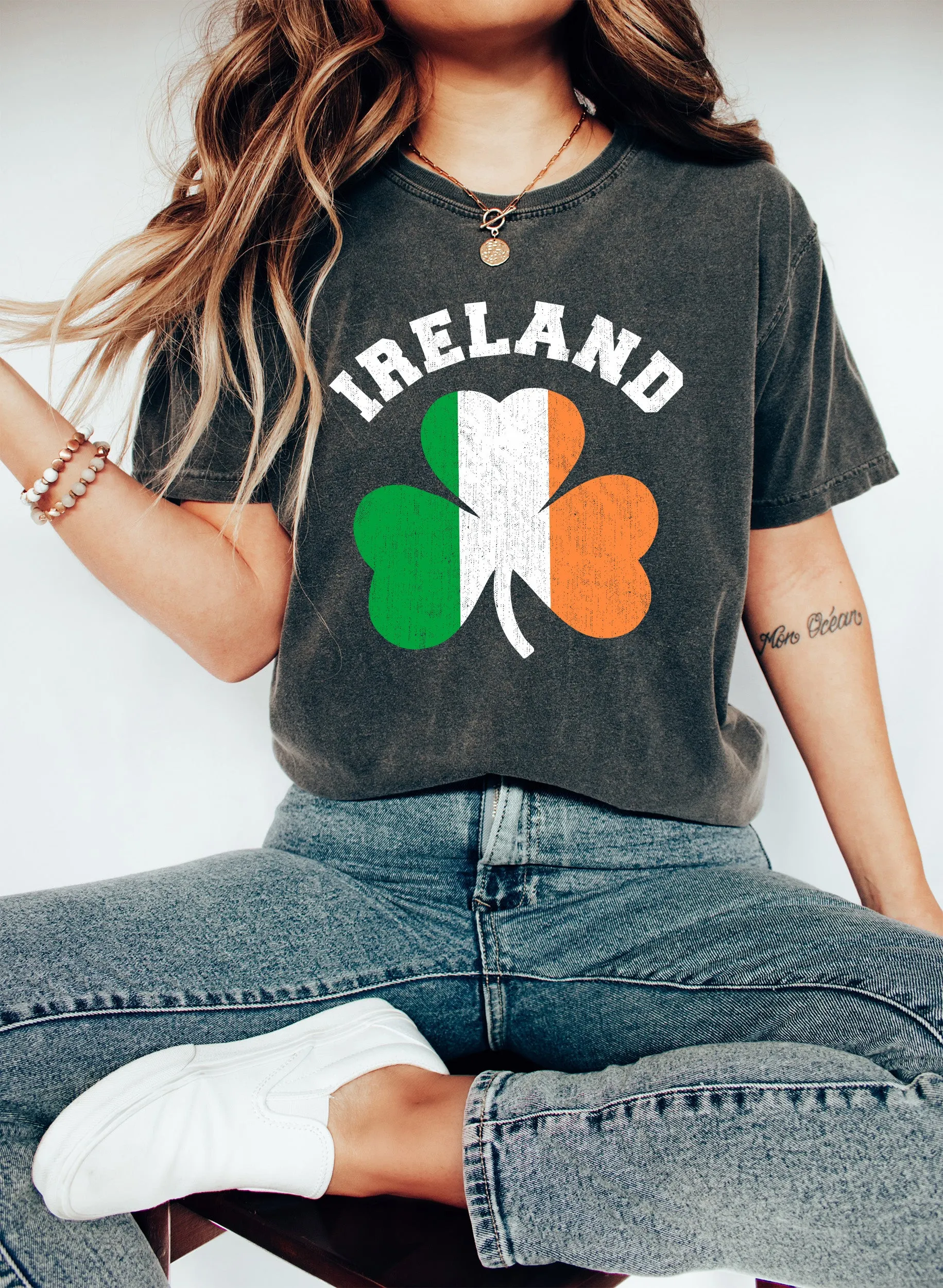 Ireland Flag Clover St Patrick's Day Comfort Colors Tshirt sold by Refinery Number One