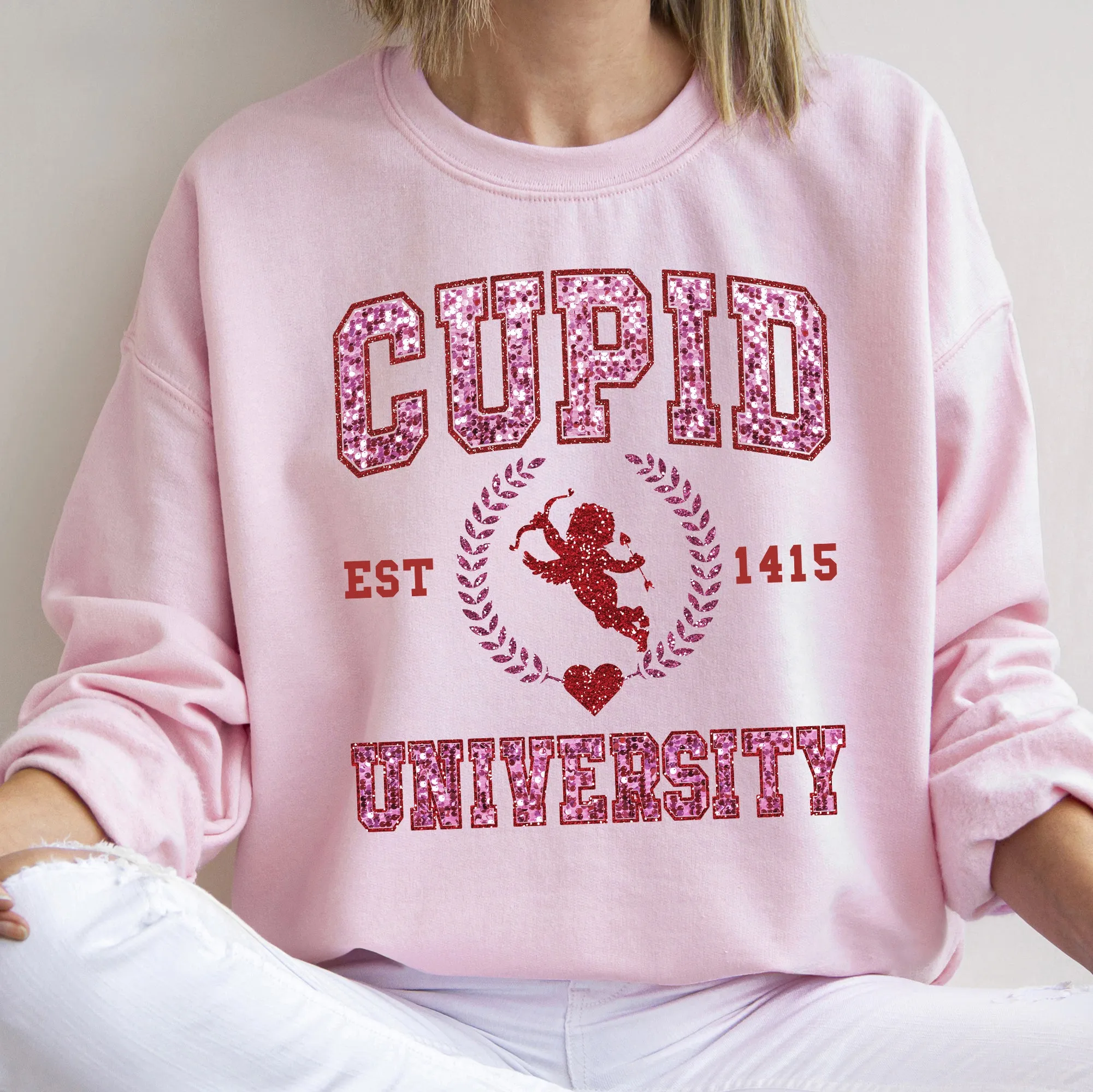 Cupid University, College, University, Love, Sweatshirt, Valentine's Day sold by Refinery Number One product image thumbnail 5