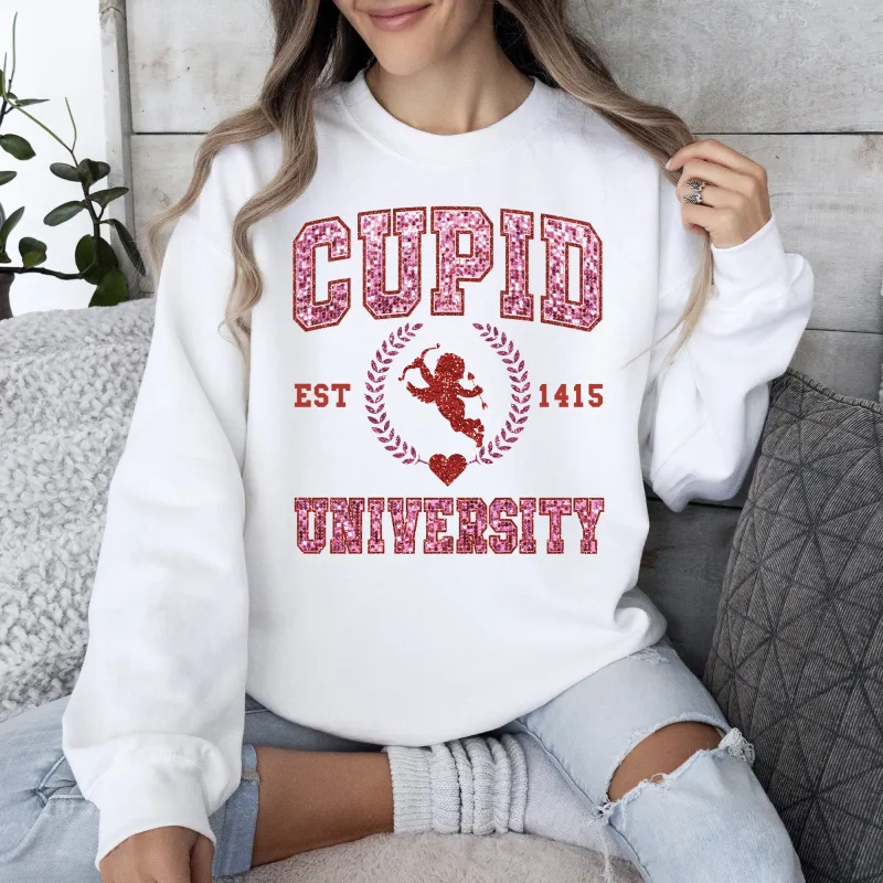 Cupid University, College, University, Love, Sweatshirt, Valentine's Day sold by Refinery Number One