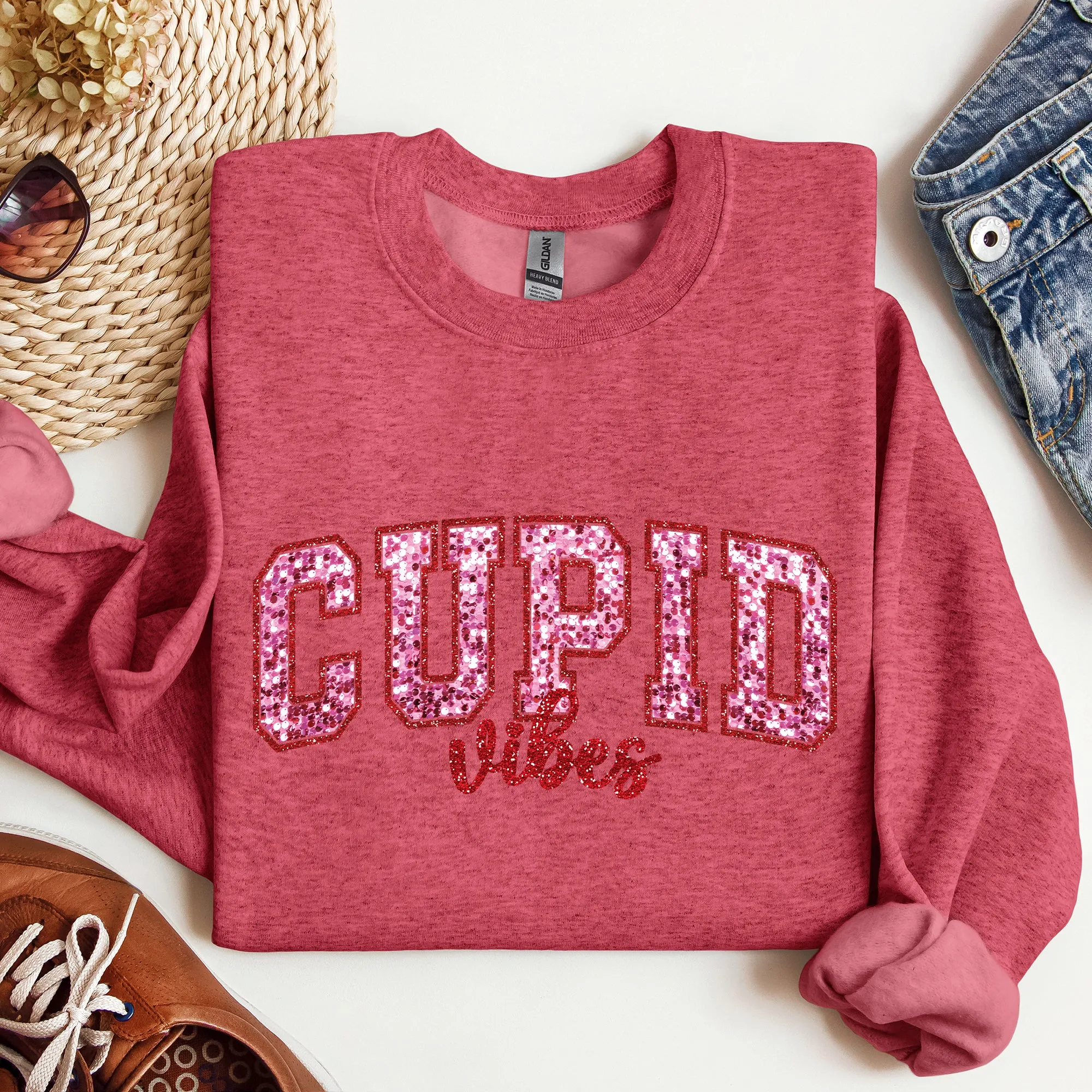 Cupid Vibes, Collegiate, Love, Sweatshirt, Valentine's Day sold by Refinery Number One product image thumbnail 5