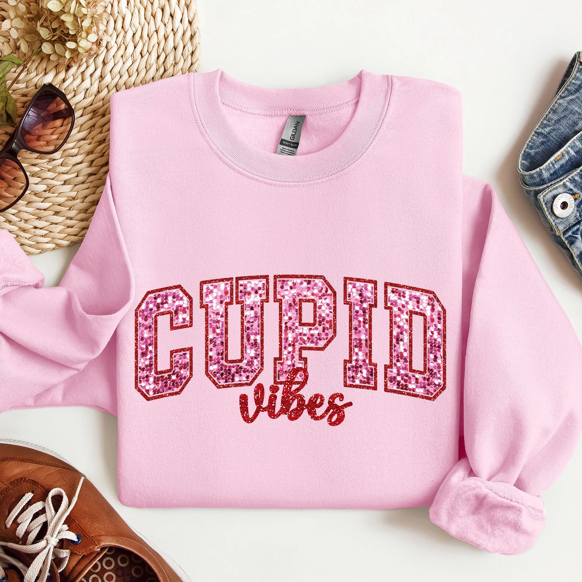 Cupid Vibes, Collegiate, Love, Sweatshirt, Valentine's Day sold by Refinery Number One product image thumbnail 4