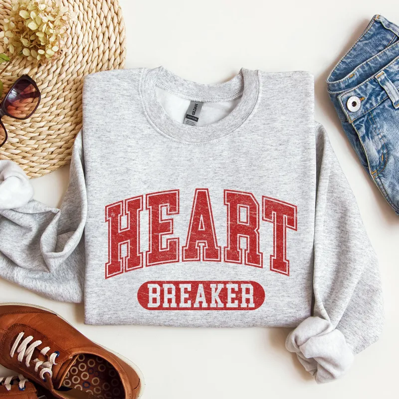 Heart Breaker, Collegiate, Love, Sweatshirt, Valentine's Day sold by Refinery Number One
