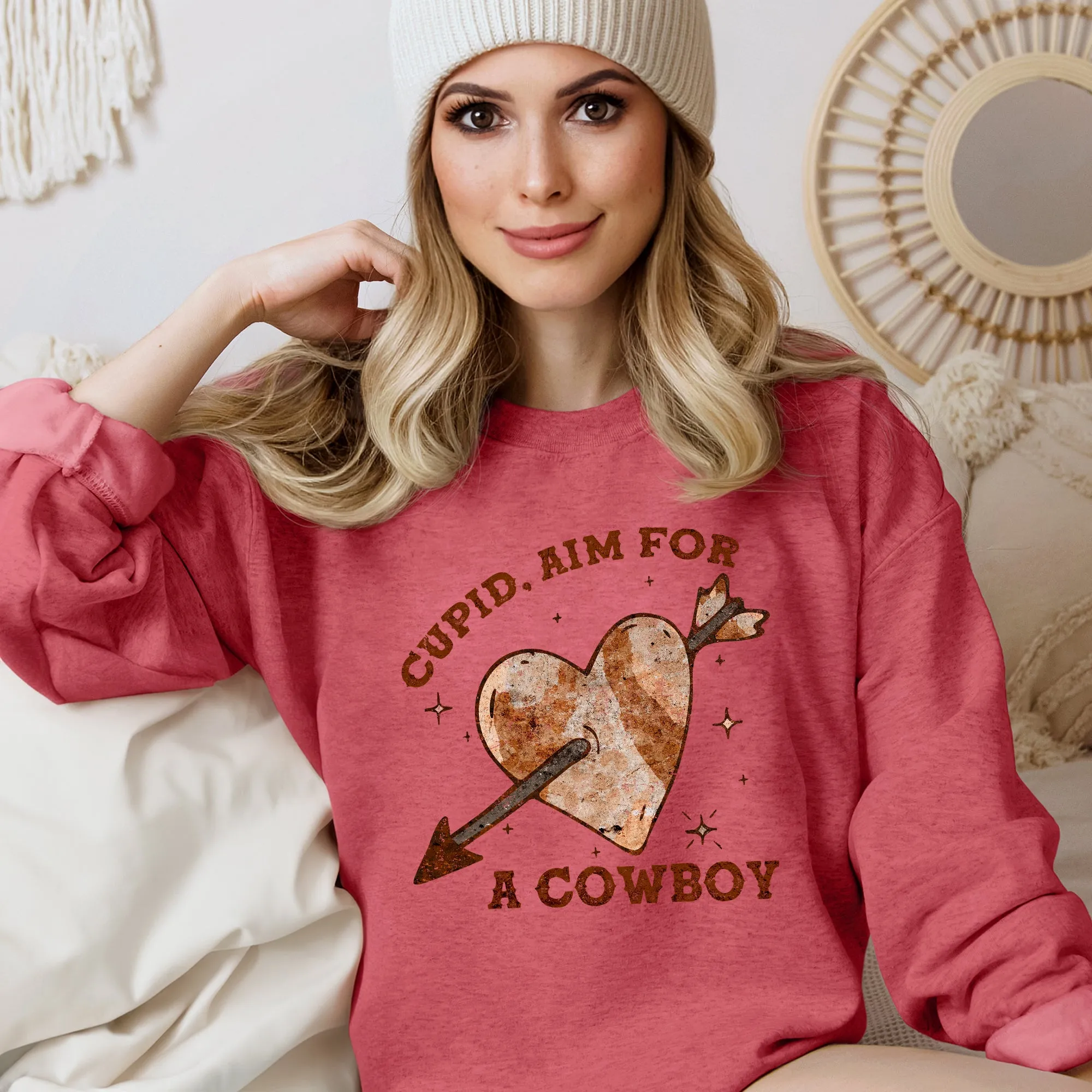 Cupid Aim For A Cowboy, Heart, Western, Country, Sweatshirt, Valentine's Day sold by Refinery Number One product image thumbnail 5