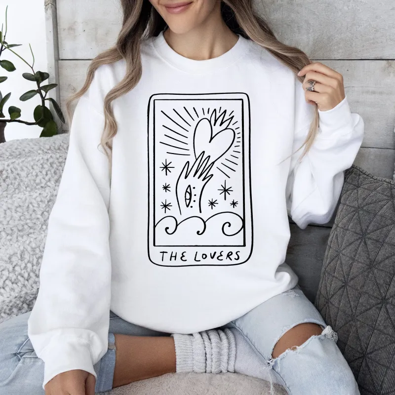 Lovers Tarot, Mystical, Magic, Sweatshirt, Valentine's Day sold by Refinery Number One