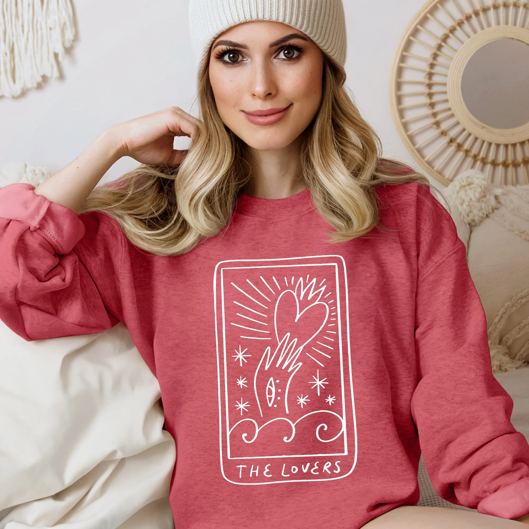 Lovers Tarot, Mystical, Magic, Sweatshirt, Valentine's Day sold by Refinery Number One product image thumbnail 5