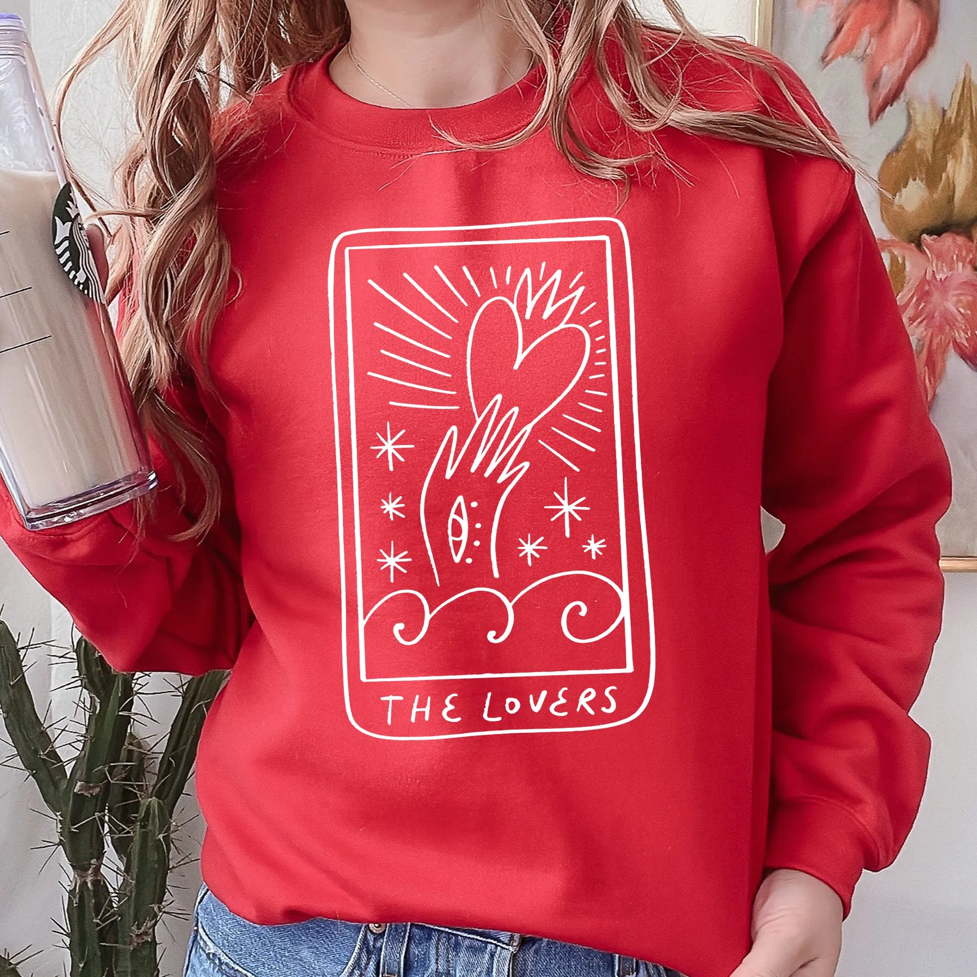 Lovers Tarot, Mystical, Magic, Sweatshirt, Valentine's Day sold by Refinery Number One product image thumbnail 2