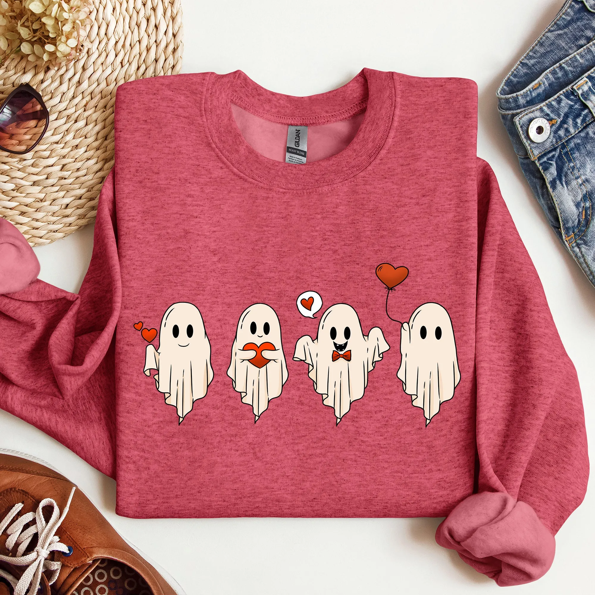 Valentine Ghosts, Love, Sweatshirt, Valentine's Day sold by Refinery Number One product image thumbnail 5