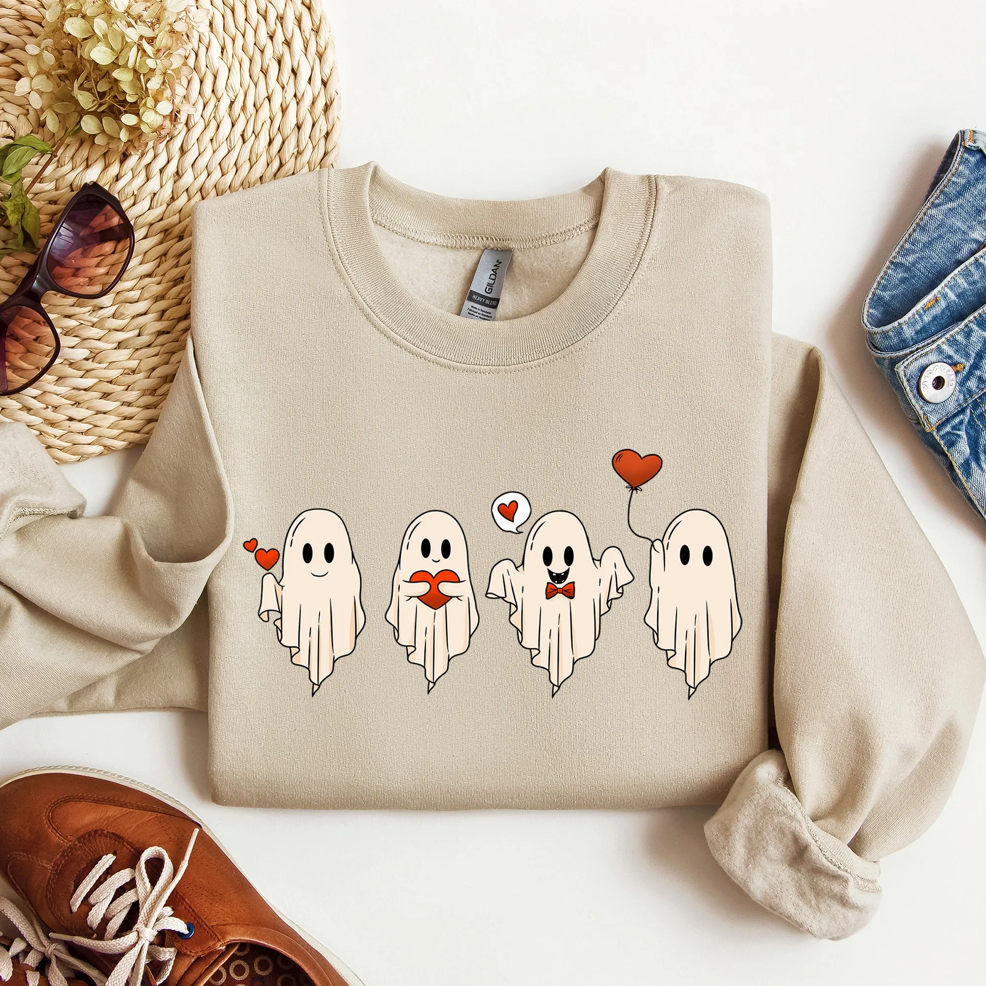 Valentine Ghosts, Love, Sweatshirt, Valentine's Day sold by Refinery Number One