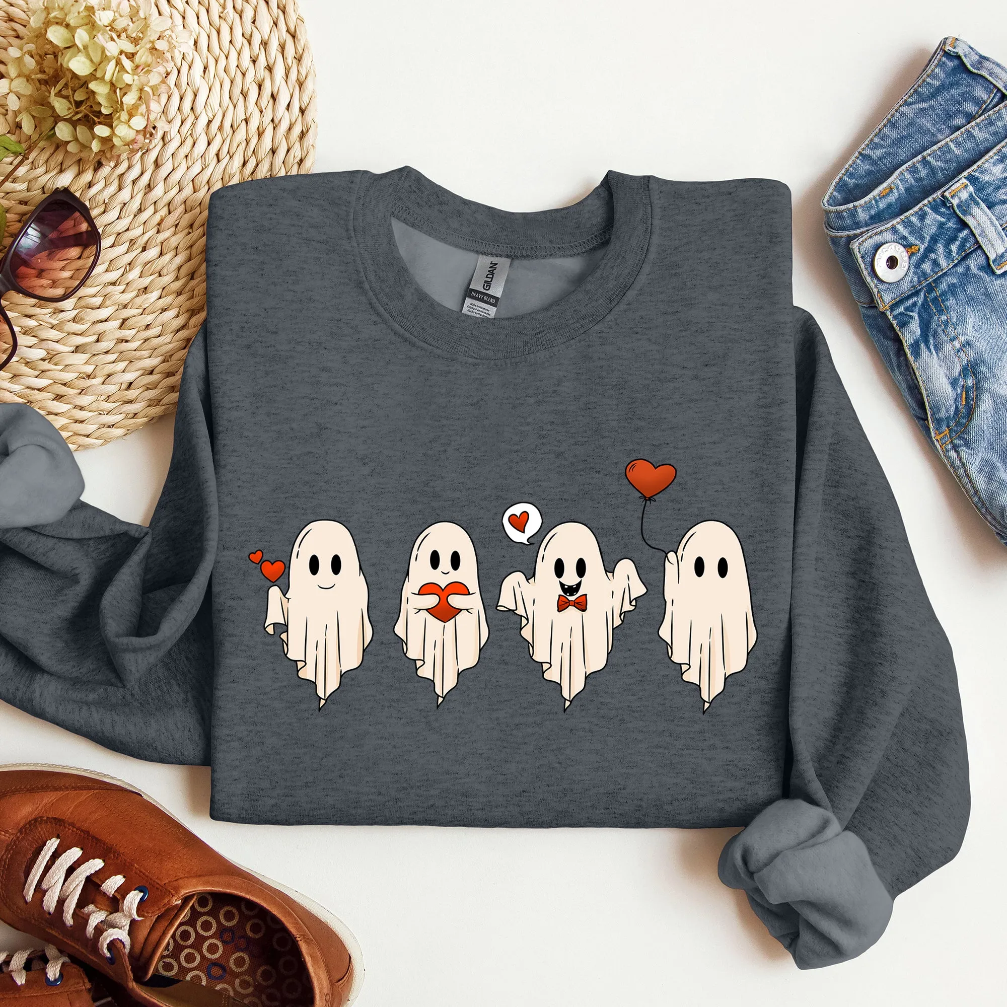 Valentine Ghosts, Love, Sweatshirt, Valentine's Day sold by Refinery Number One product image thumbnail 4