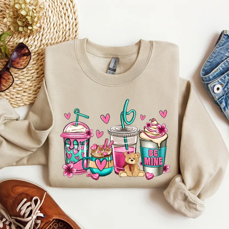 Valentine's Coffee Lover, Pink, Sweatshirt, Valentine's Day sold by Refinery Number One