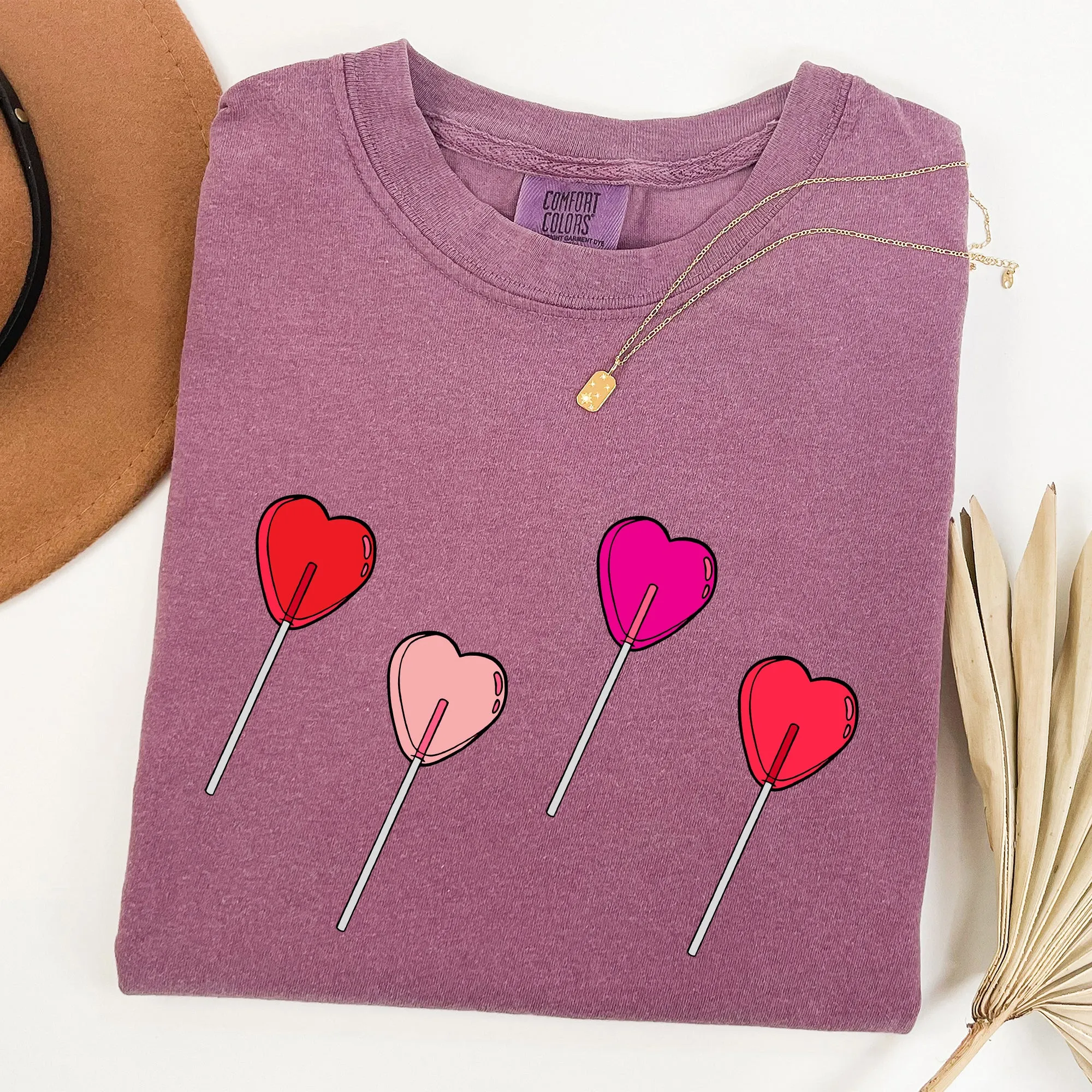 Valentine's Candy, Lollipop, Sweet Heart, Comfort Colors Tshirt, Valentine's Day sold by Refinery Number One product image thumbnail 5