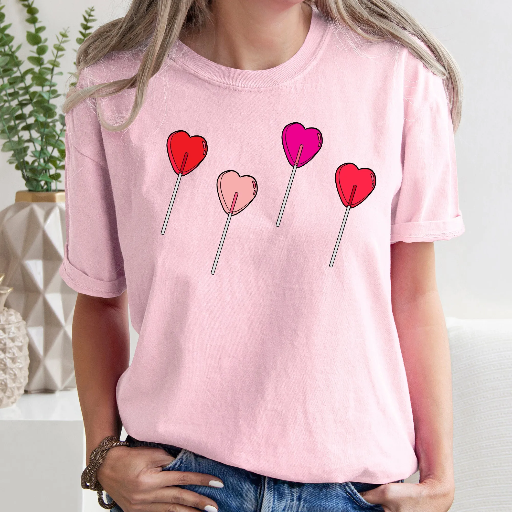 Valentine's Candy, Lollipop, Sweet Heart, Comfort Colors Tshirt, Valentine's Day sold by Refinery Number One product image thumbnail 2