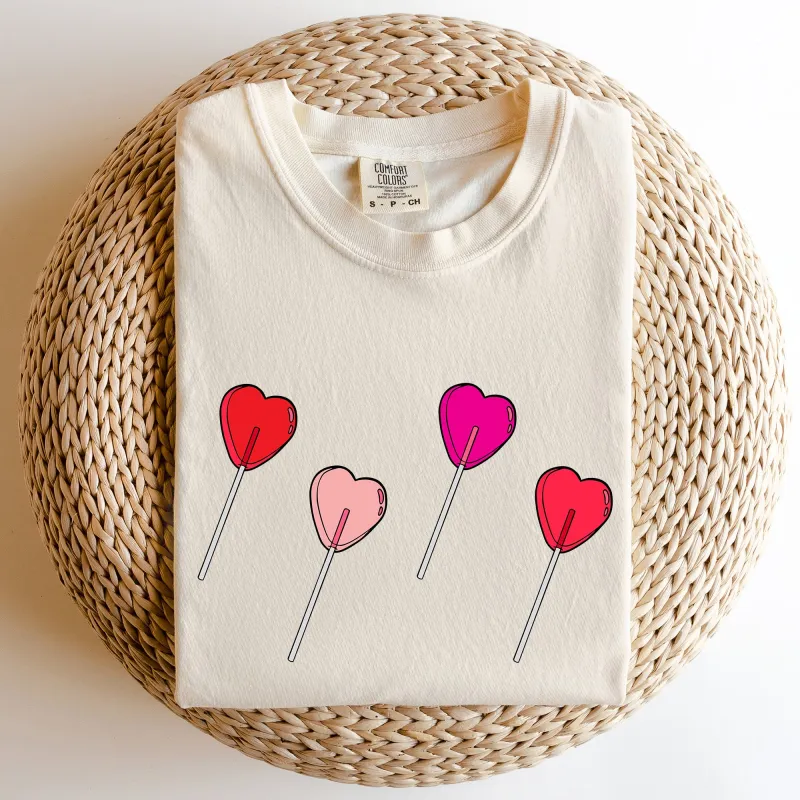 Valentine's Candy, Lollipop, Sweet Heart, Comfort Colors Tshirt, Valentine's Day sold by Refinery Number One