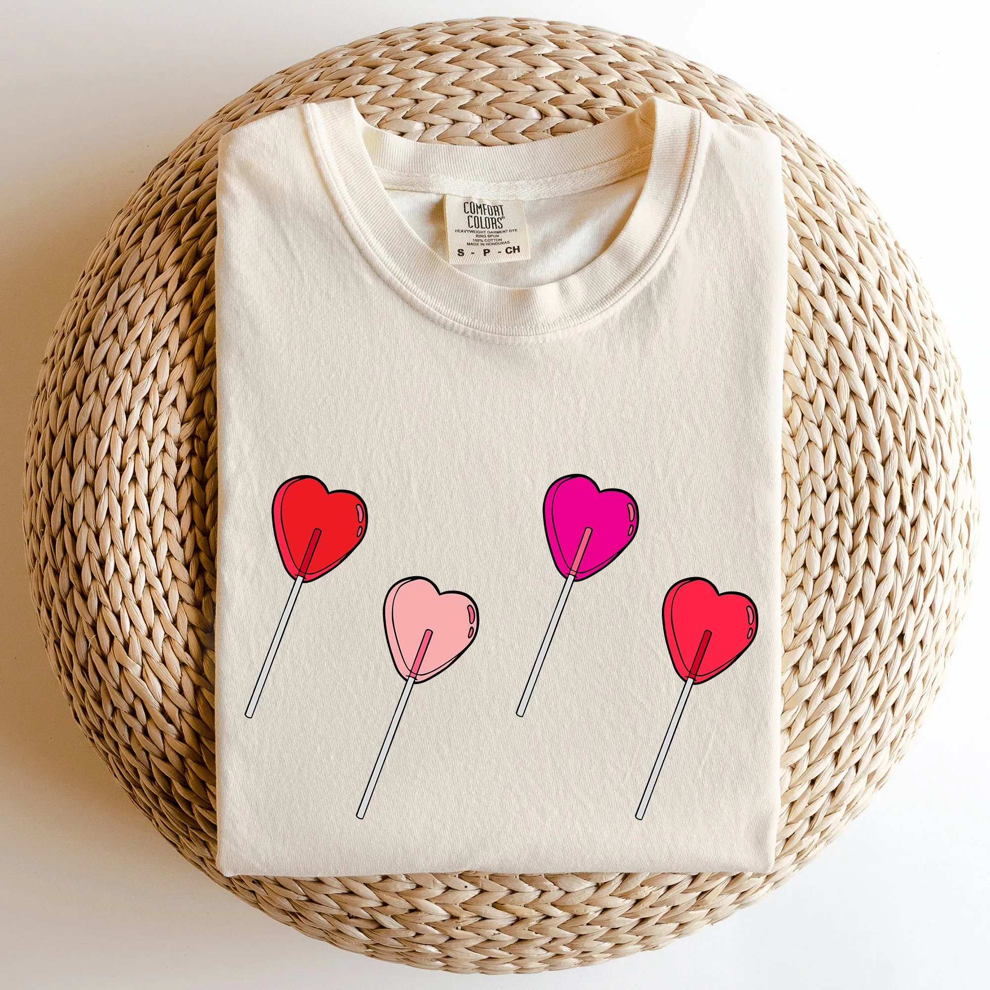 Valentine's Candy, Lollipop, Sweet Heart, Comfort Colors Tshirt, Valentine's Day sold by Refinery Number One