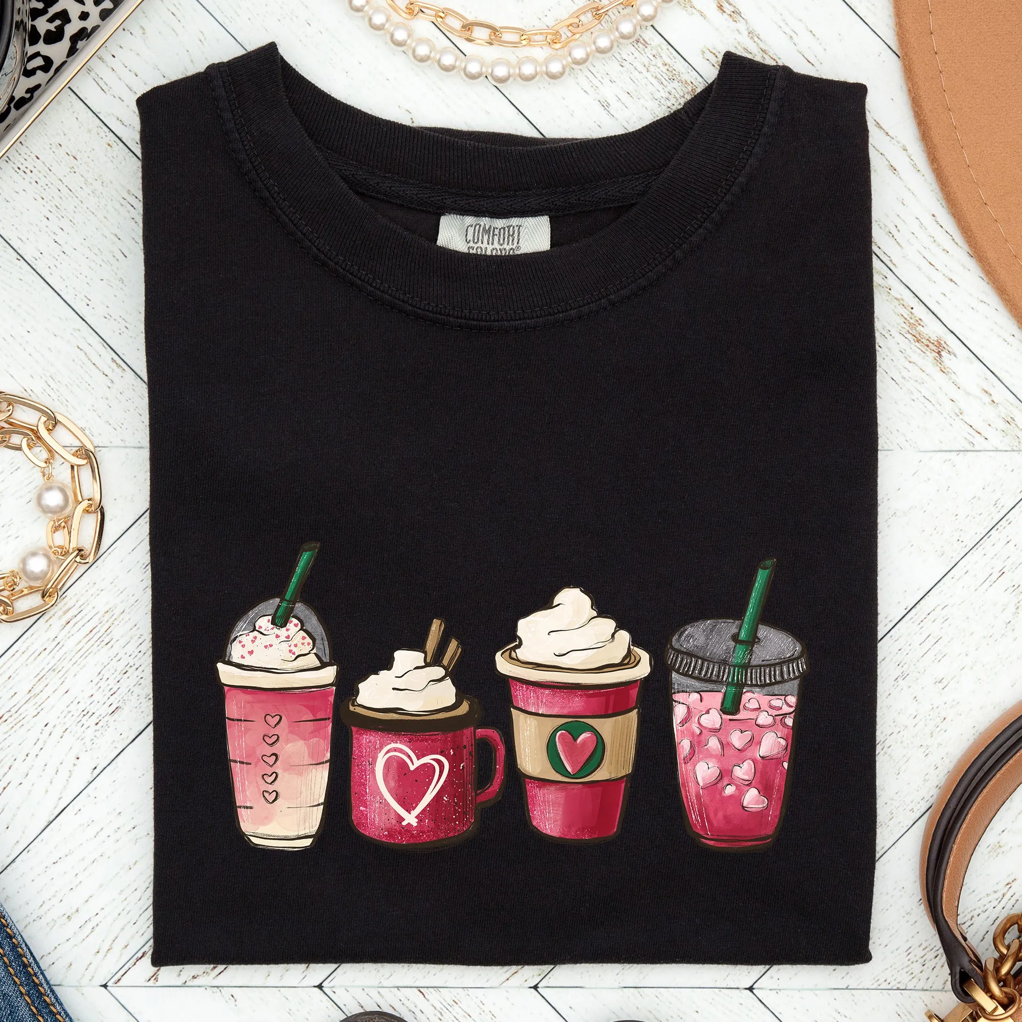 Valentine's Coffee, Drinks, Comfort Colors Tshirt, Valentine's Day sold by Refinery Number One product image thumbnail 5