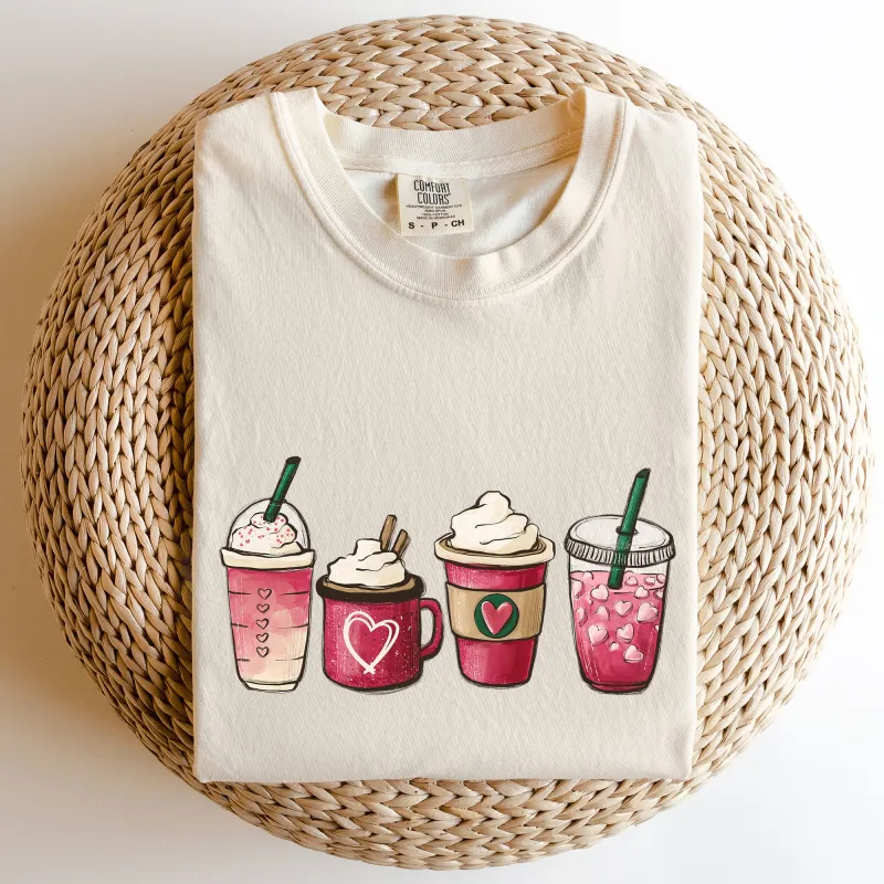 Valentine's Coffee, Drinks, Comfort Colors Tshirt, Valentine's Day sold by Refinery Number One